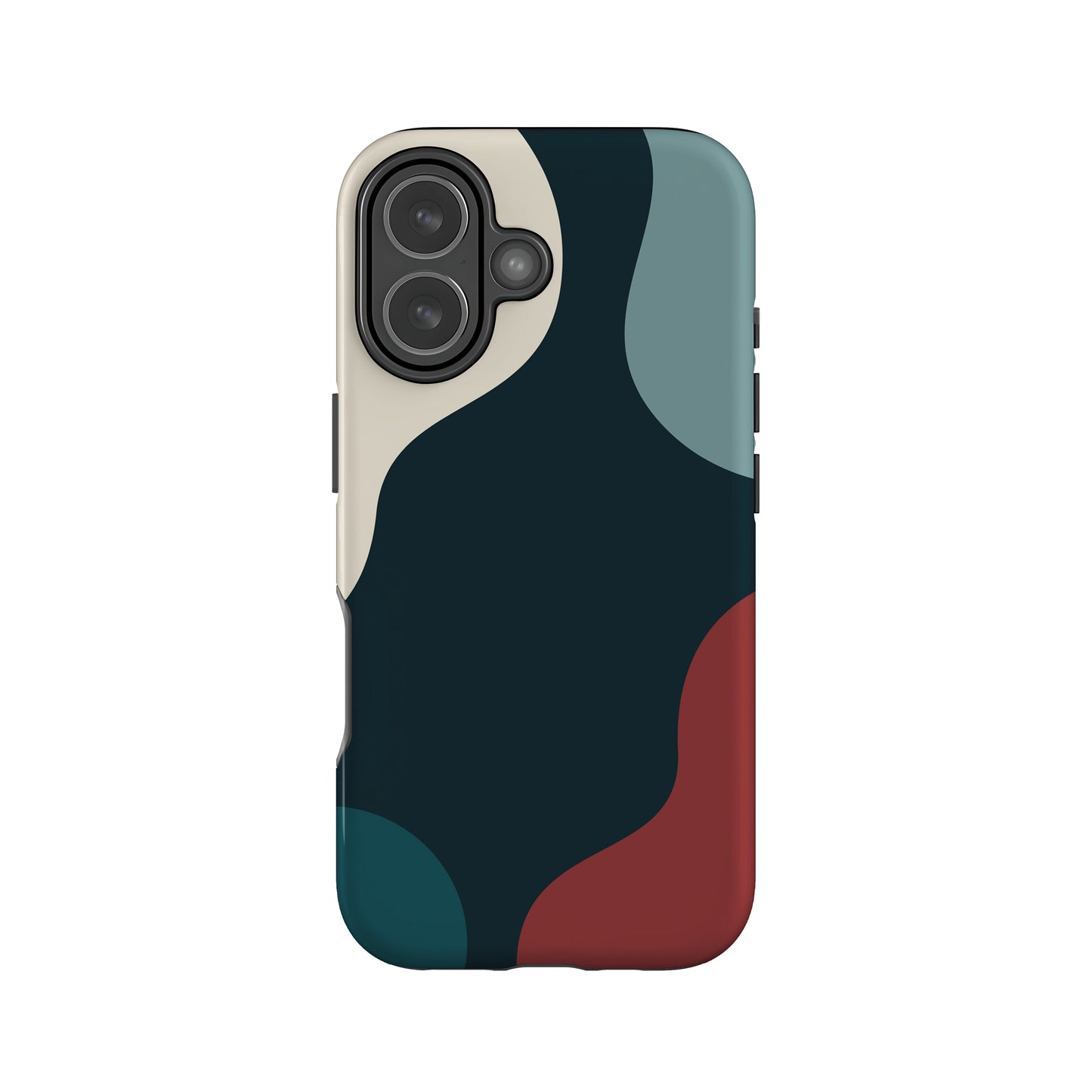 Dark Colour Block Pattern Personalised Case iPhone 17 Phone Case