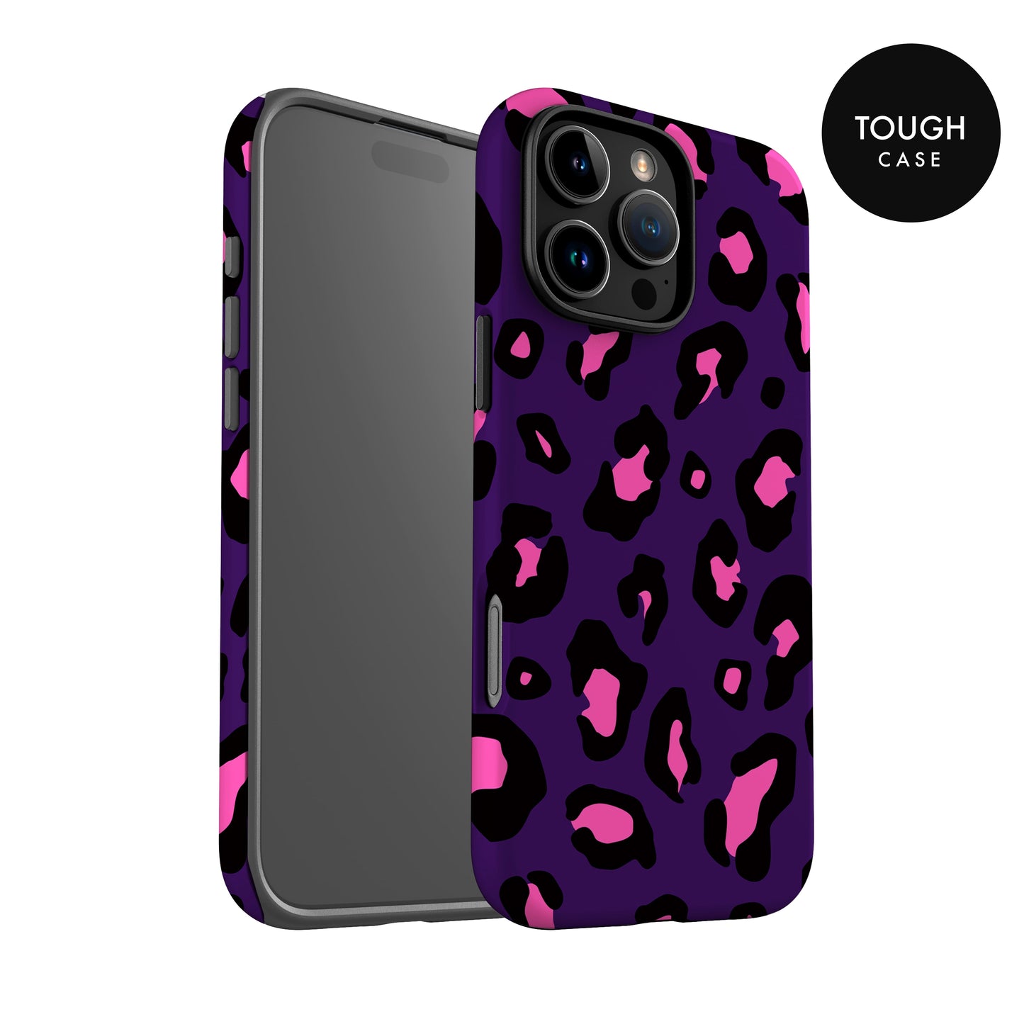 Dark Purple and Pink Leopard Print Custom Case Phone Case