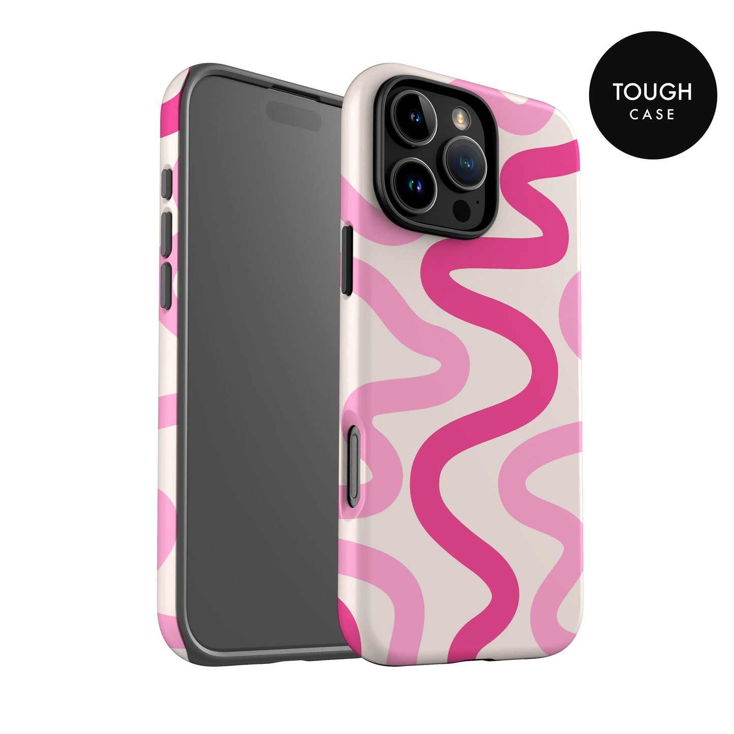 Pink Swirl Abstract Wavy Pattern Print Case Phone Case