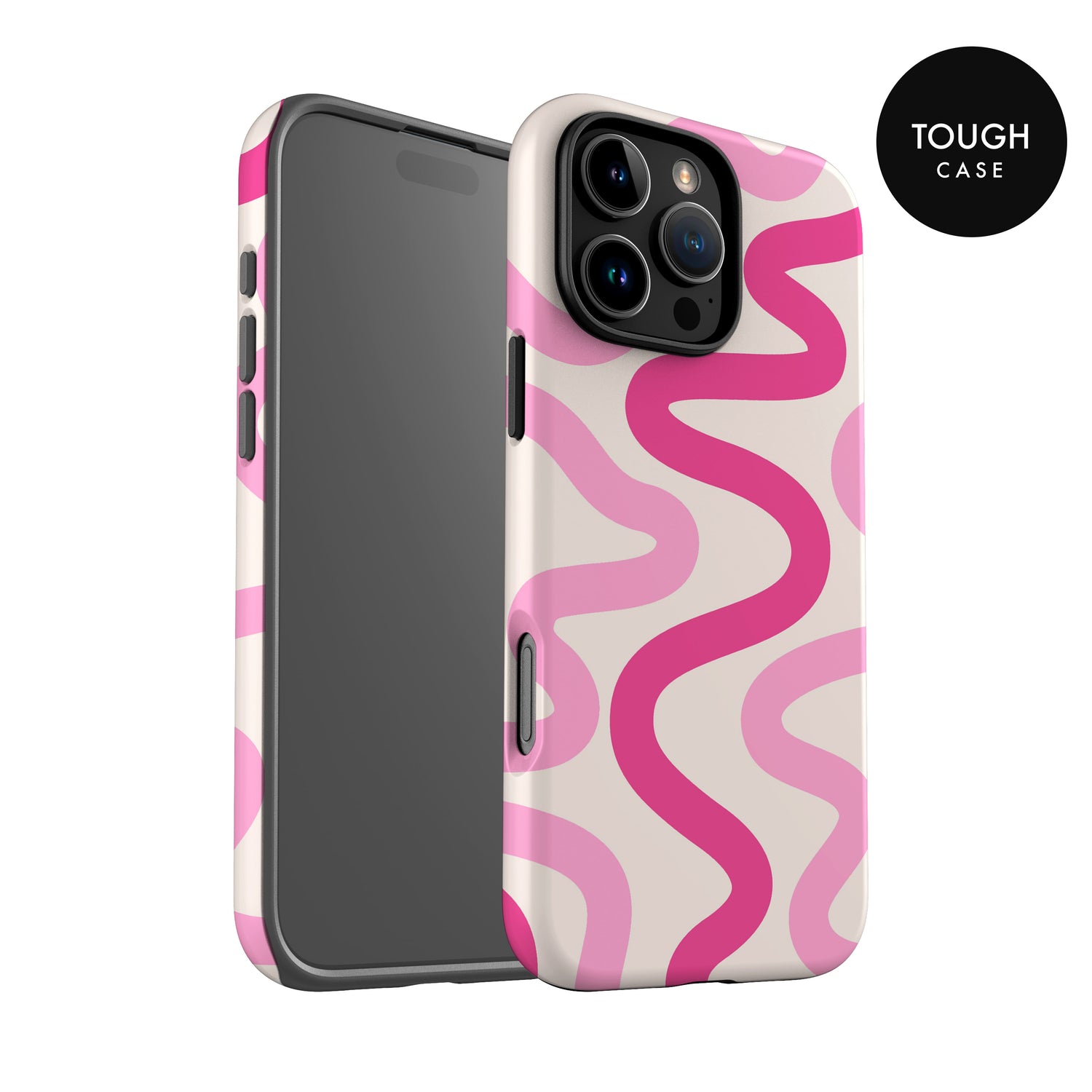 Pink Swirl Abstract Wavy Pattern Print Case Phone Case