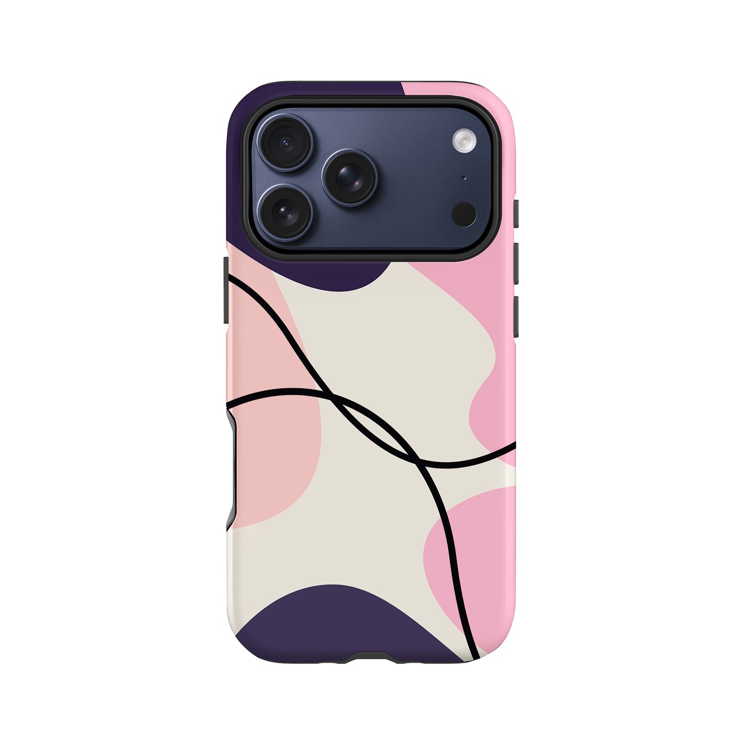 Purple and Pink Abstract Print Case iPhone 17 Pro Phone Case