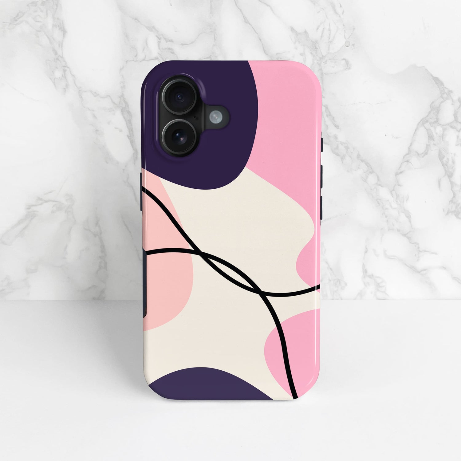 Purple and Pink Abstract Print Magsafe Case Phone Case