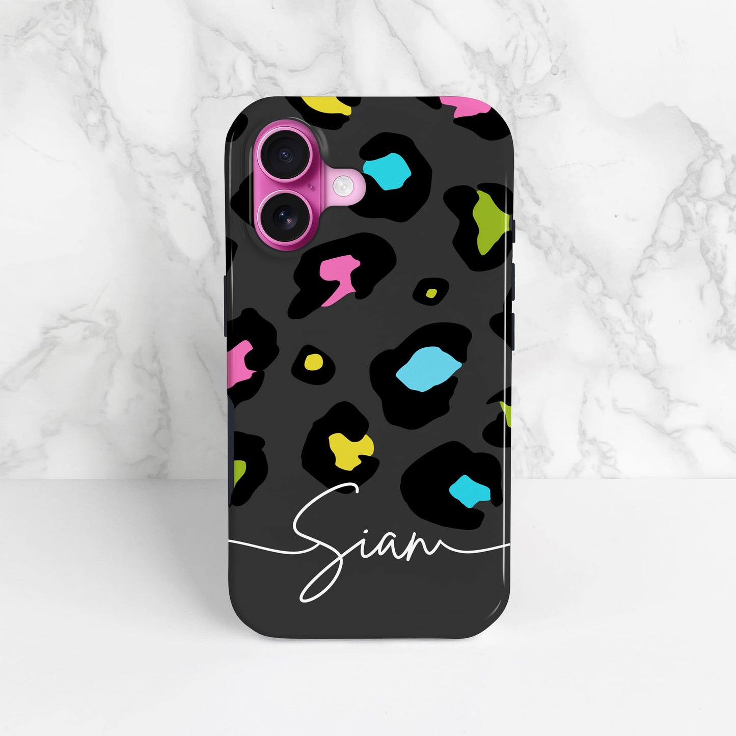 Personalised Grey Leopard Print Phone Case Phone Case