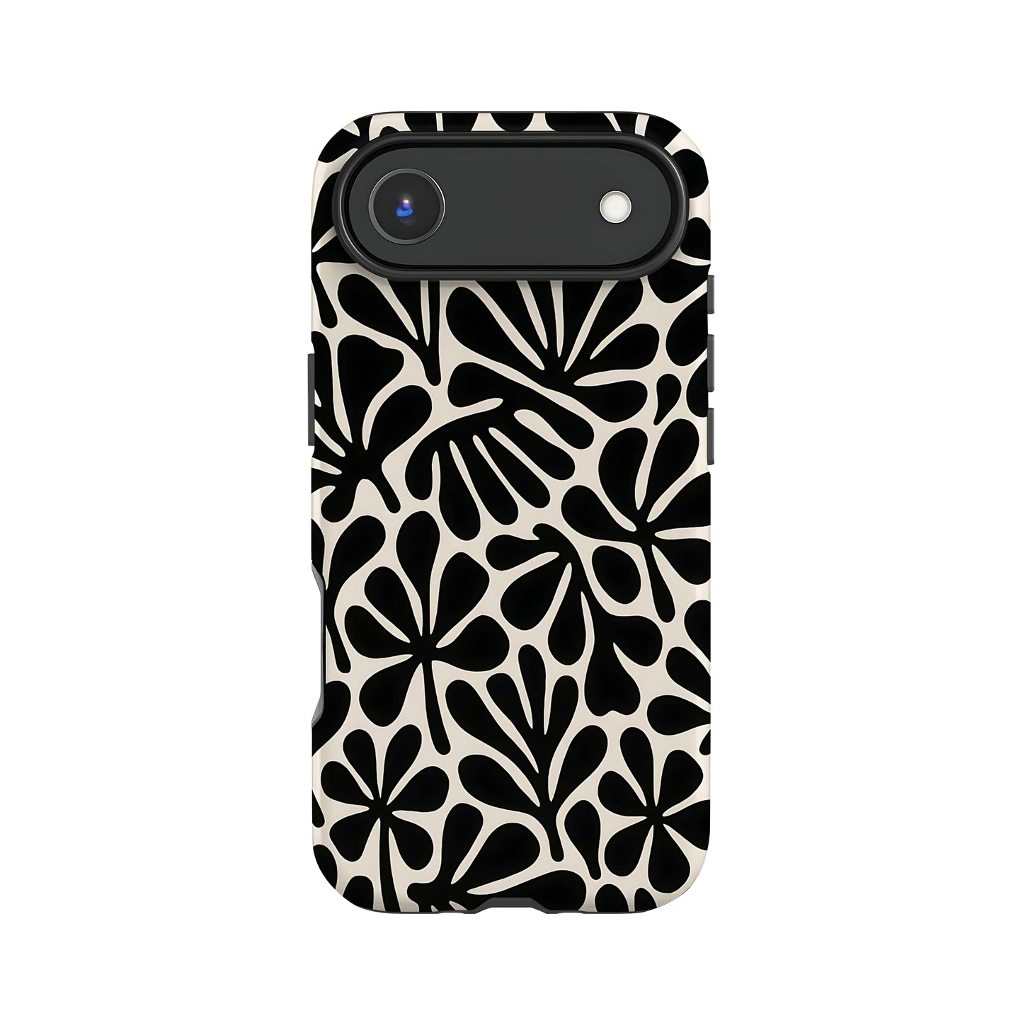 Black Cream Matisse Floral Print Case Phone Case