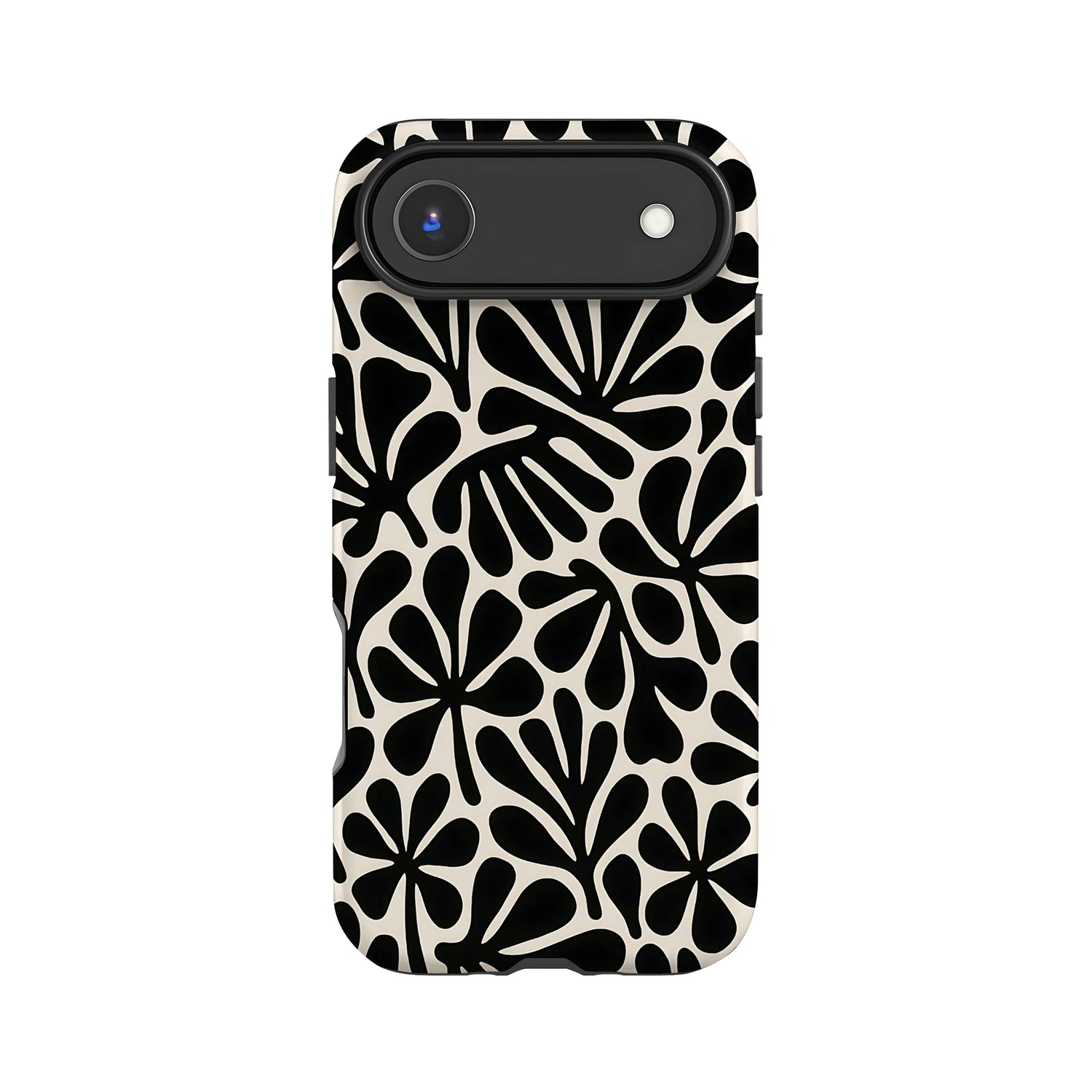 Black Cream Matisse Floral Print Case Phone Case