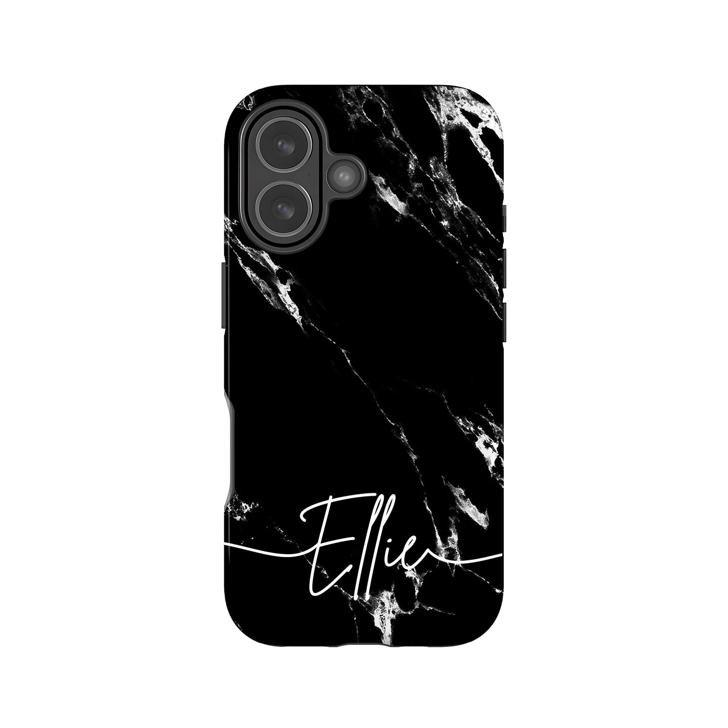 Black Marble Personalised Name iPhone Case iPhone 17 Phone Case