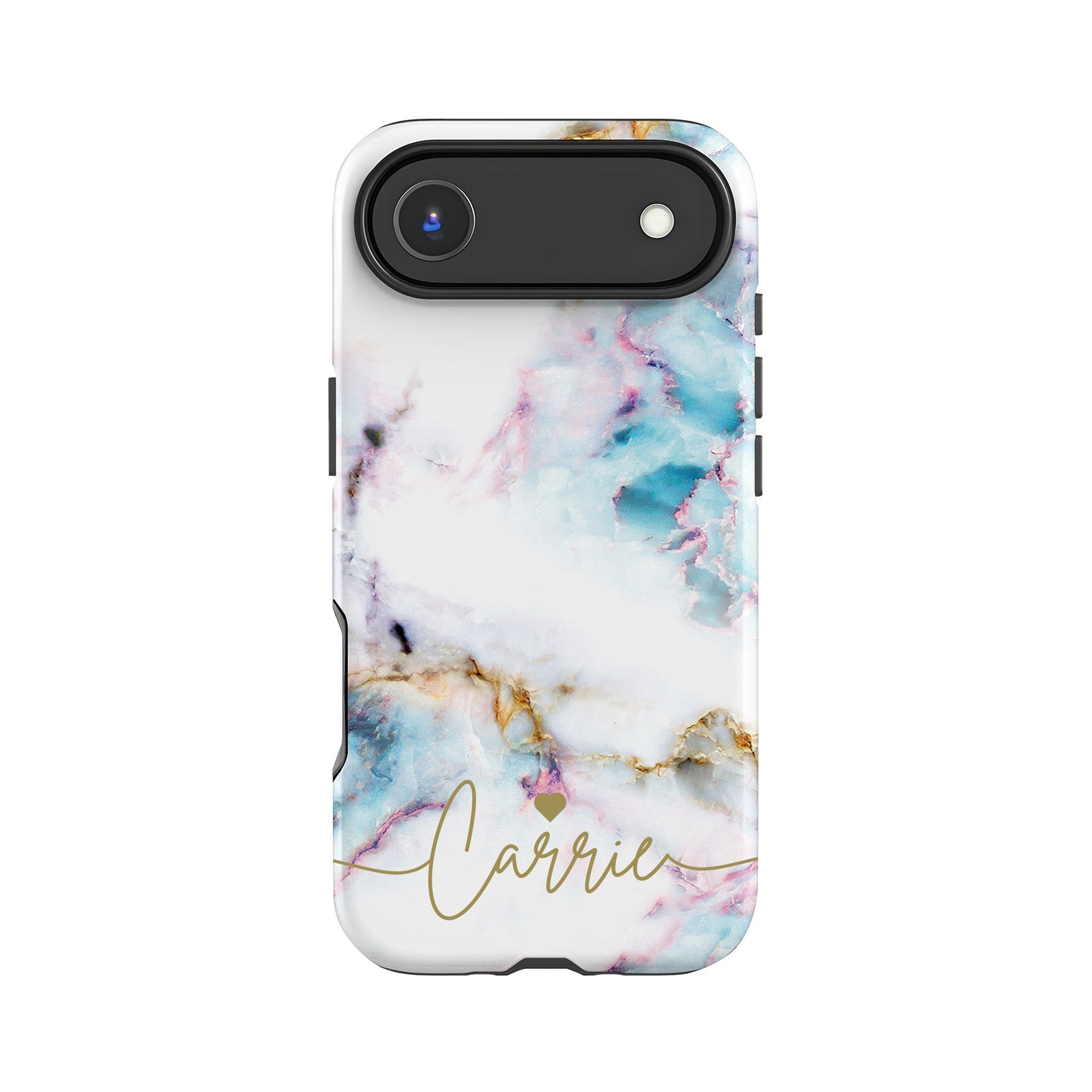 Personalised Blue and Gold Marble Phone Case Phone Case