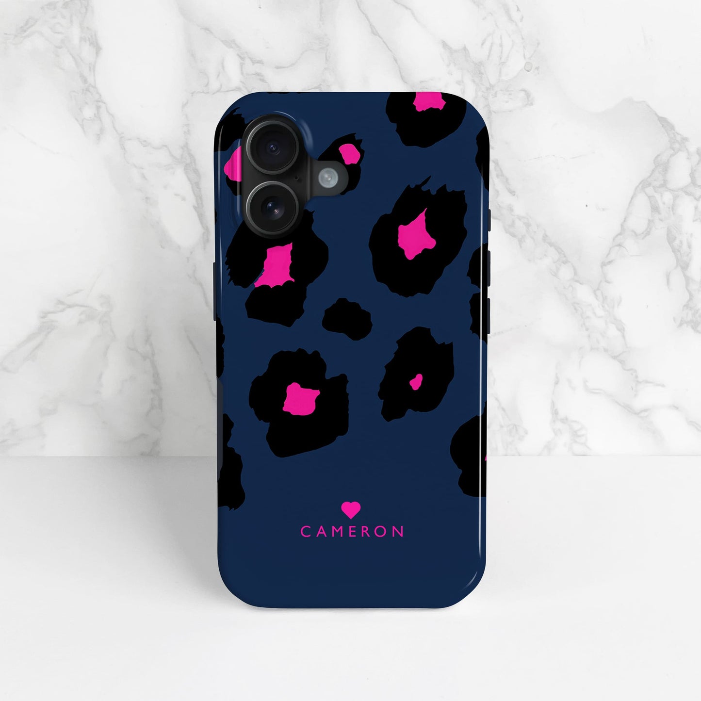 Navy Blue Leopard Print Case Phone Case