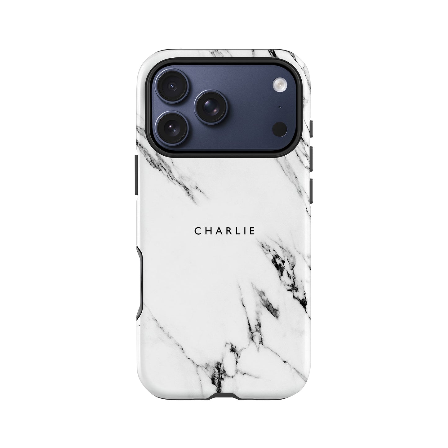 White and Black Marble Phone Case iPhone 17 Pro Phone Case
