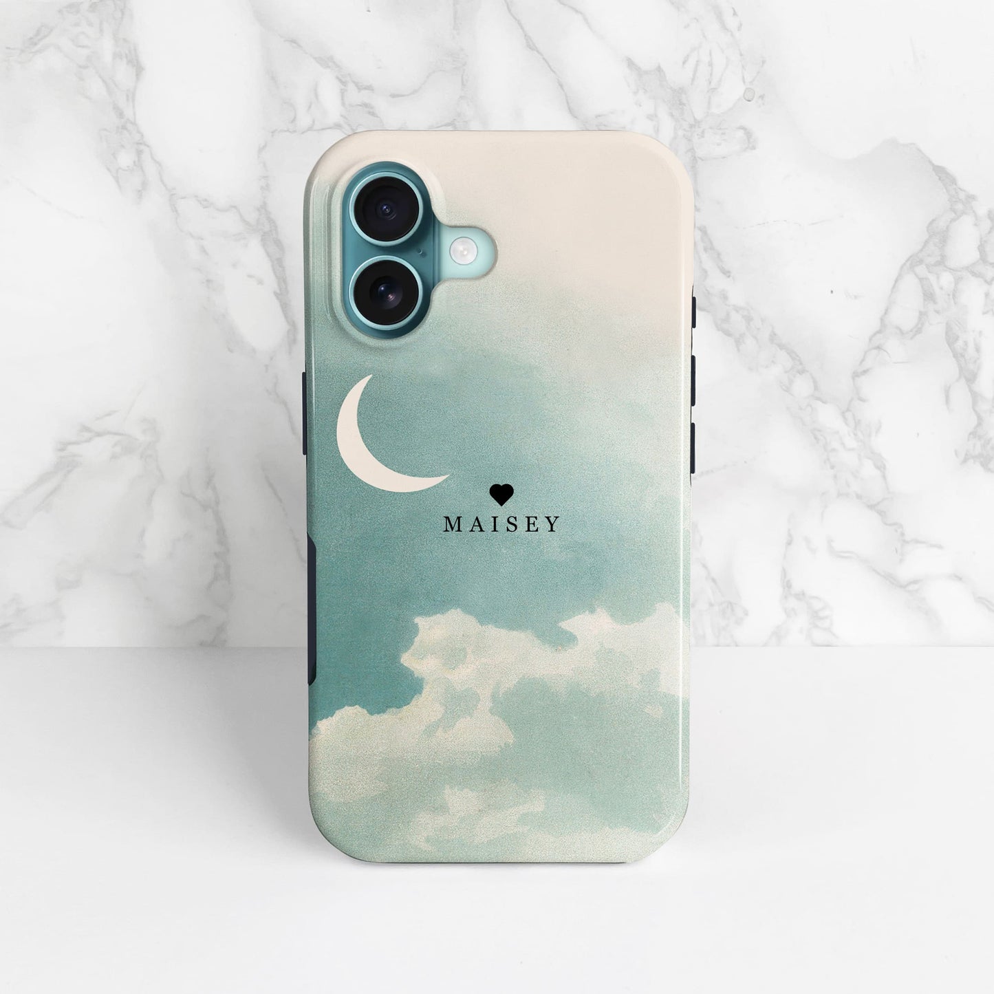 Moon and Sky Vintage Print Personalised Case Phone Case