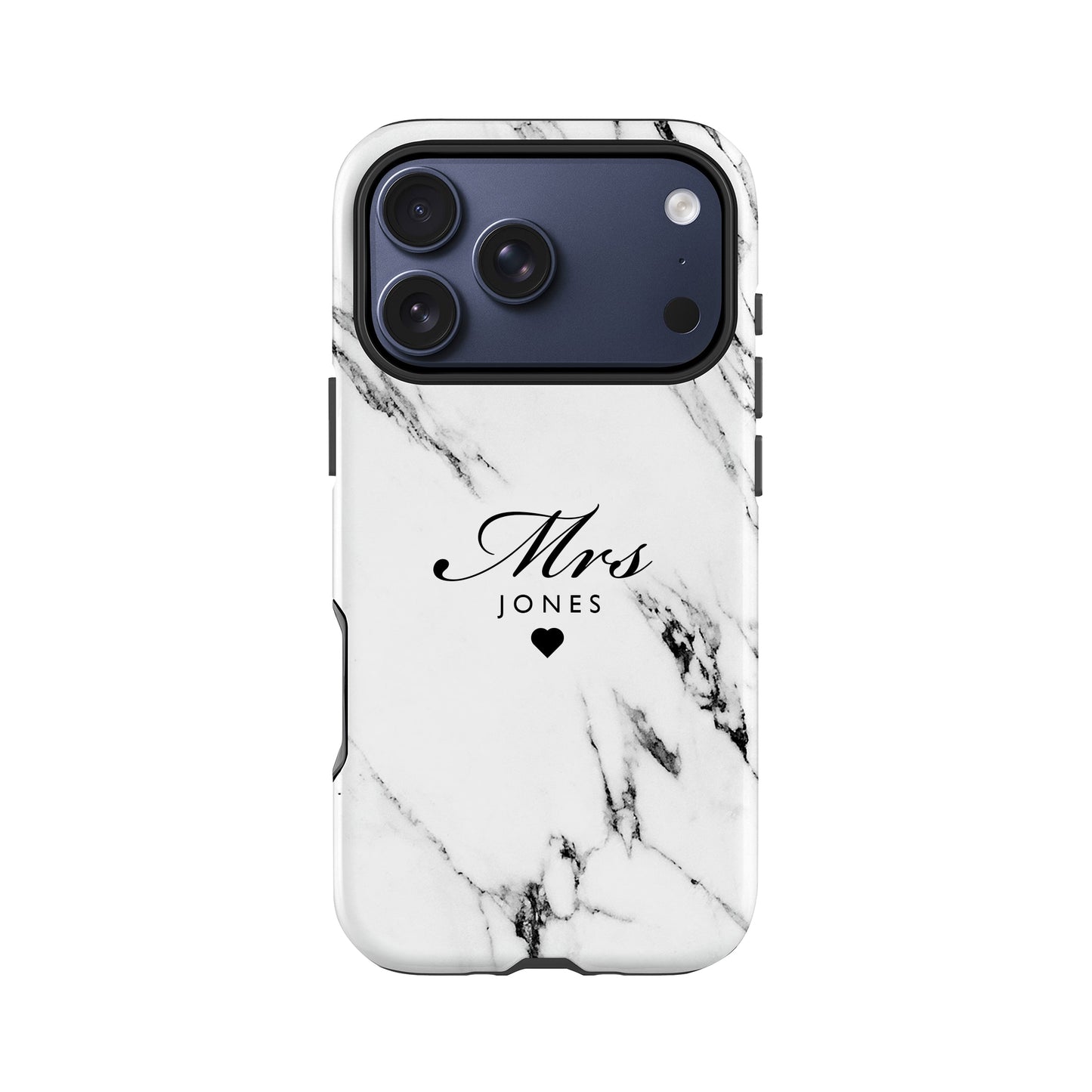 White Marble Custom Wife Name Phone Case iPhone 17 Pro Phone Case