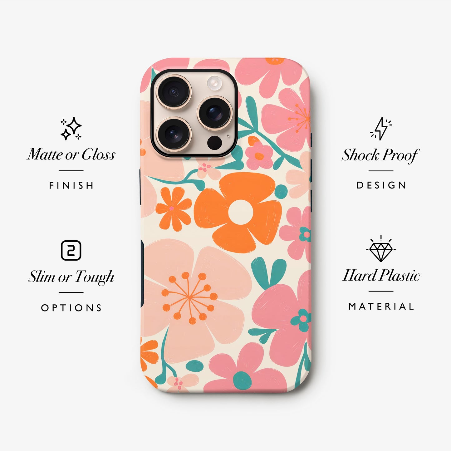 Boho Floral Print Phone Case Phone Case
