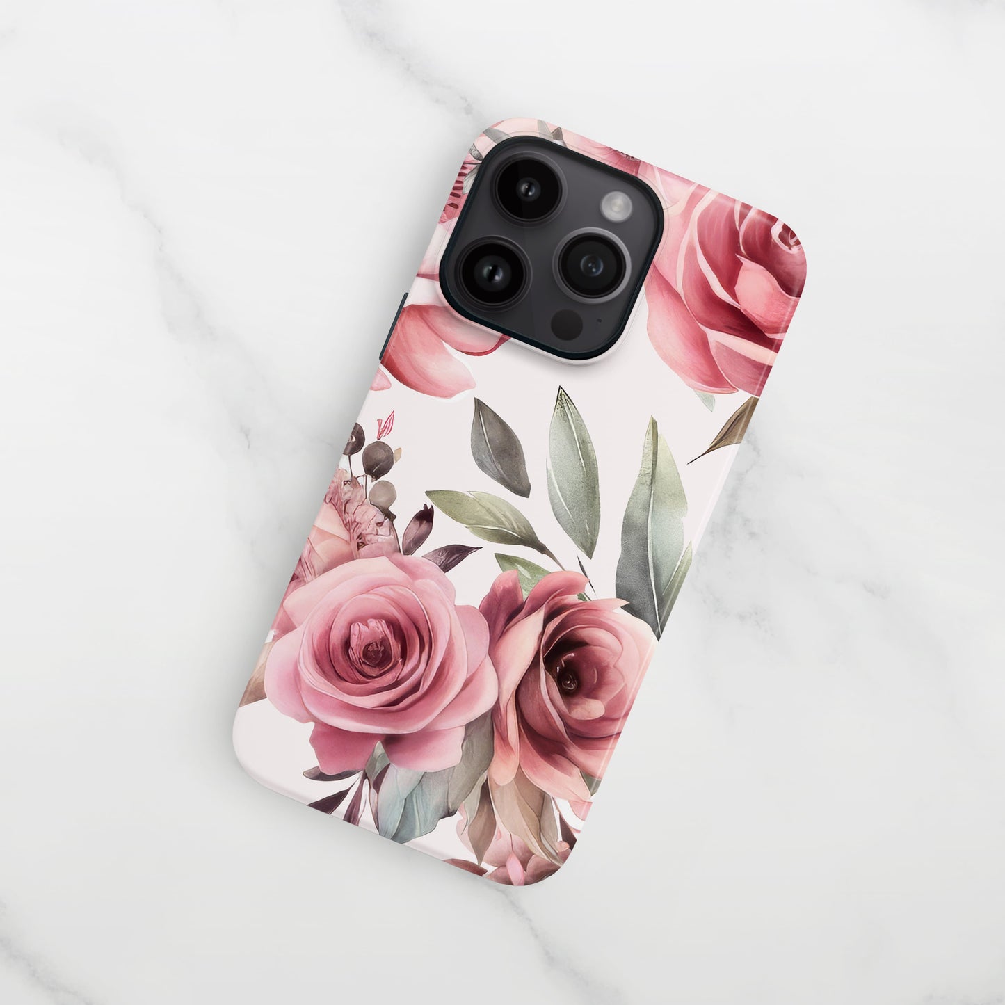 Floral Rose Print Phone Case Phone Case