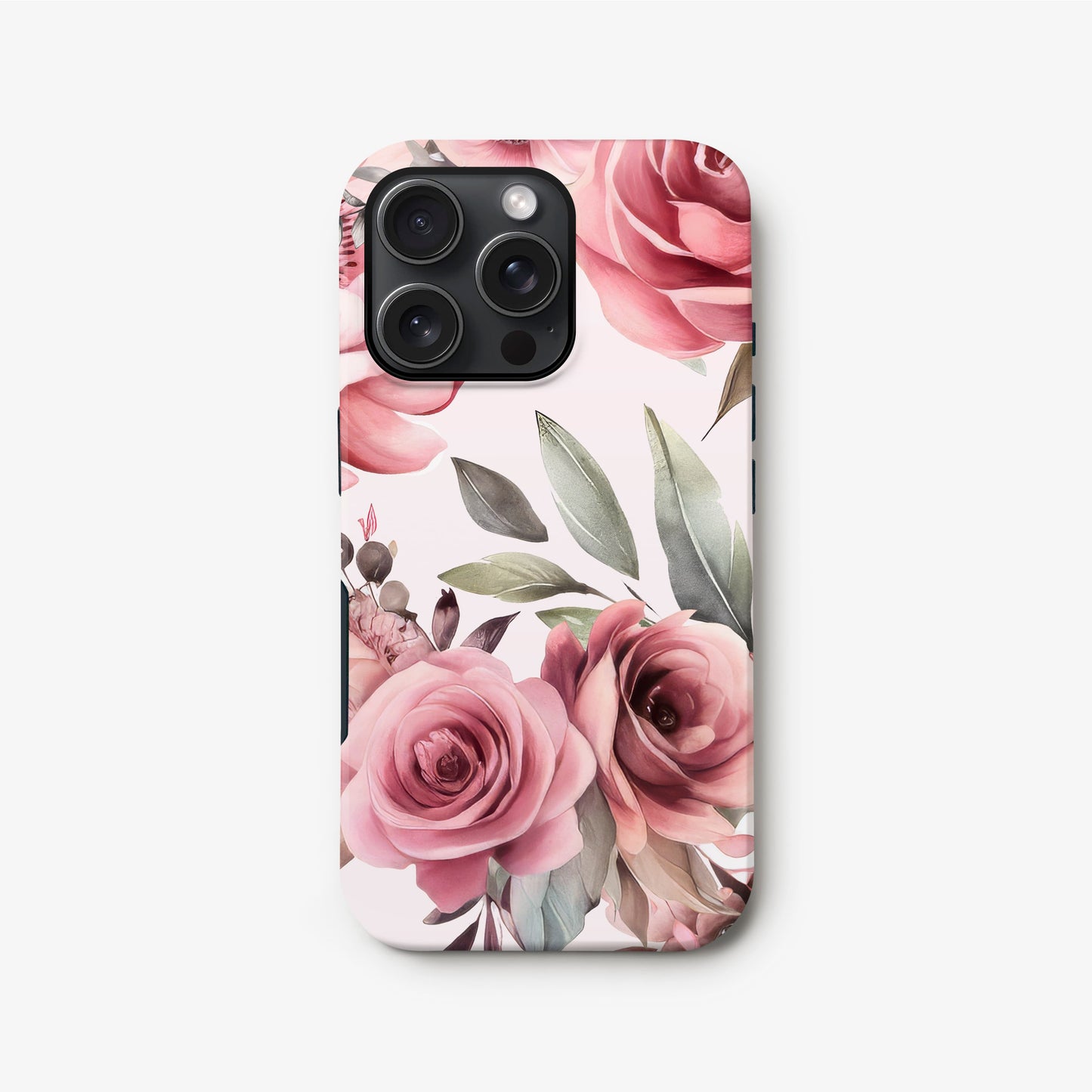 Floral Rose Print Phone Case iPhone 16 Phone Case