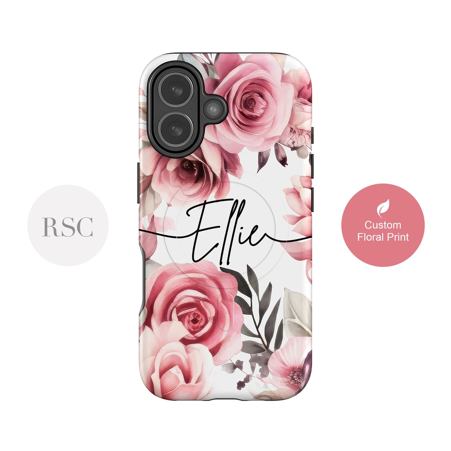 Custom Rose Floral Magsafe Case