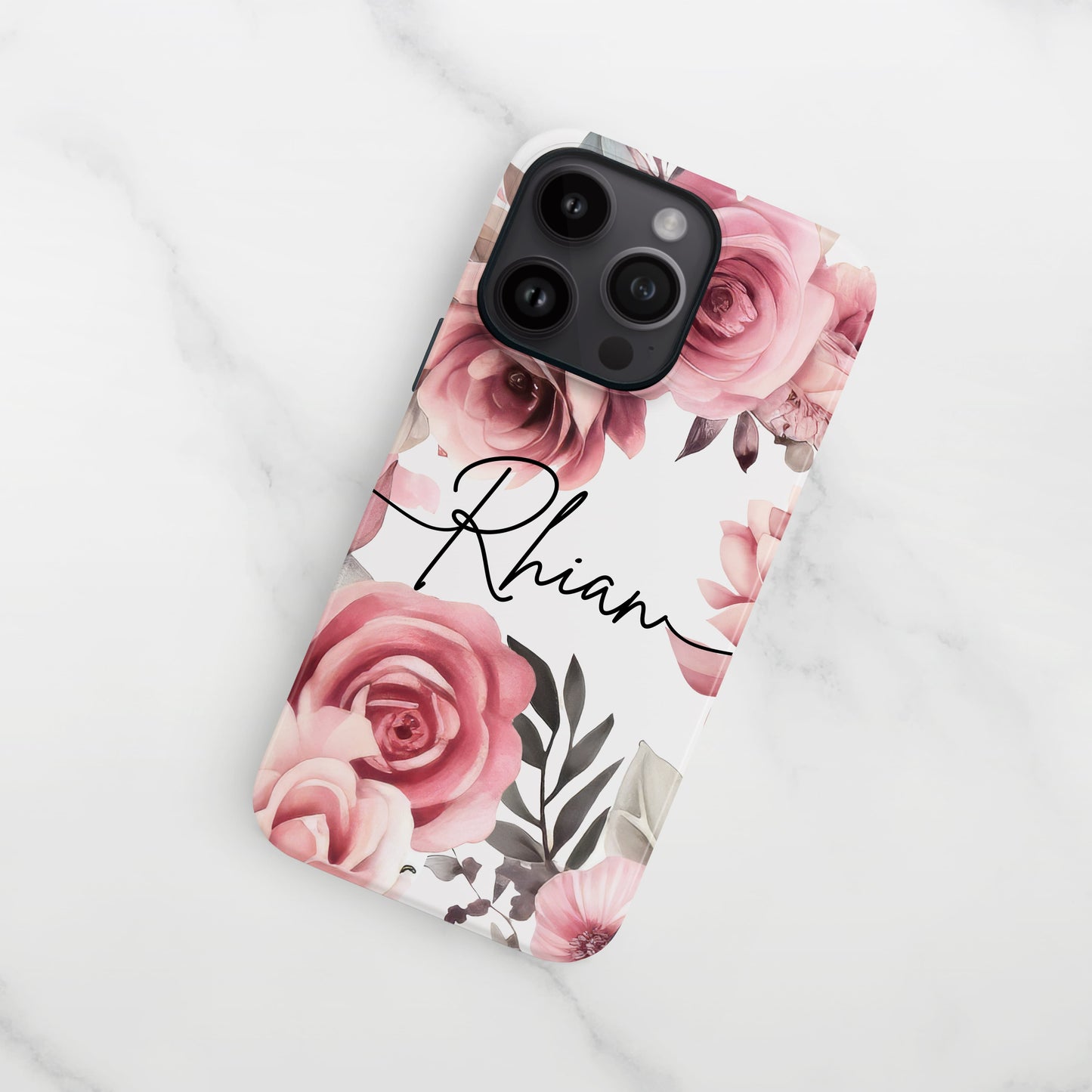 Personalised Floral Rose Print Case Phone Case