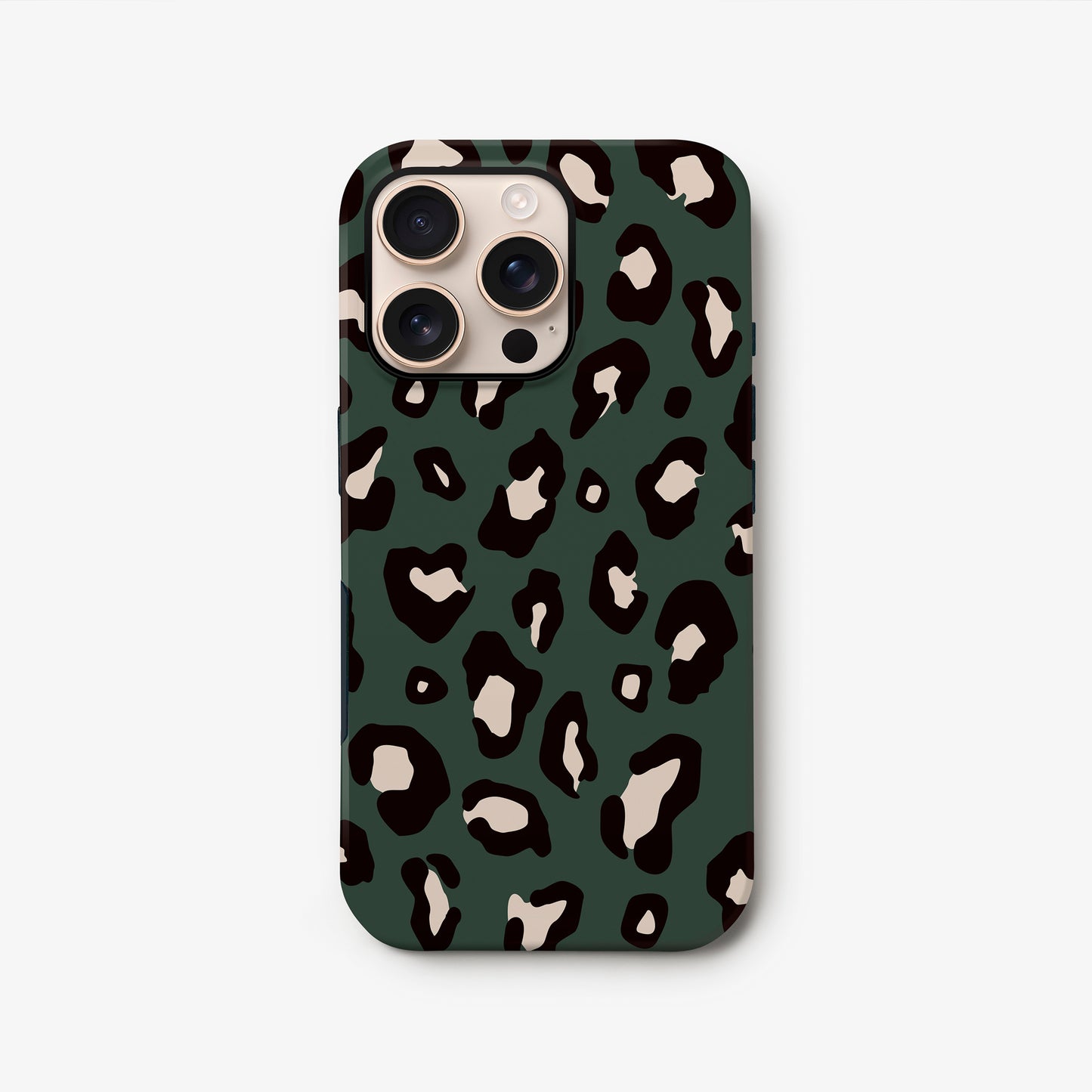 Dark Forest Green Leopard Print Case iPhone 16 Pro Phone Case