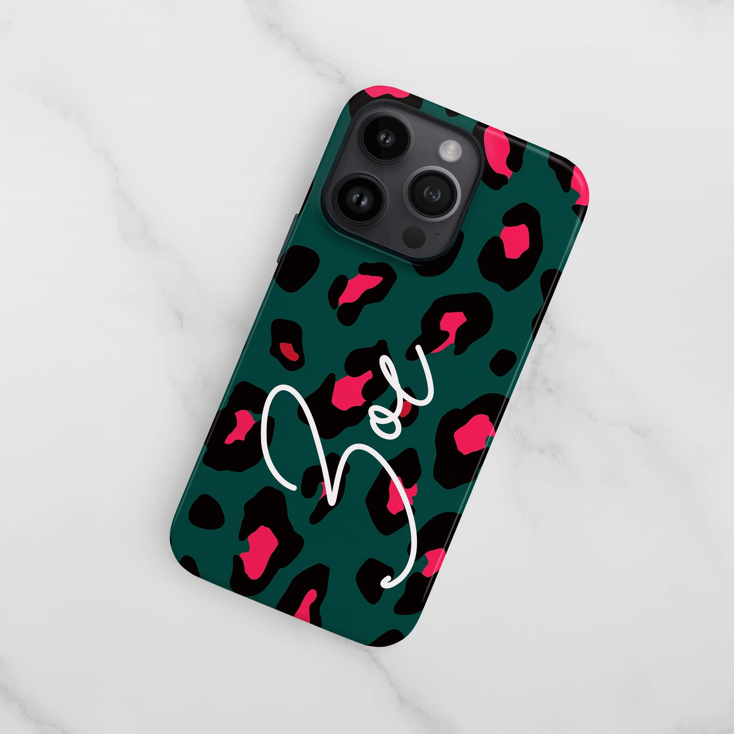 Personalised Forest Green Leopard Print Phone Case Phone Case
