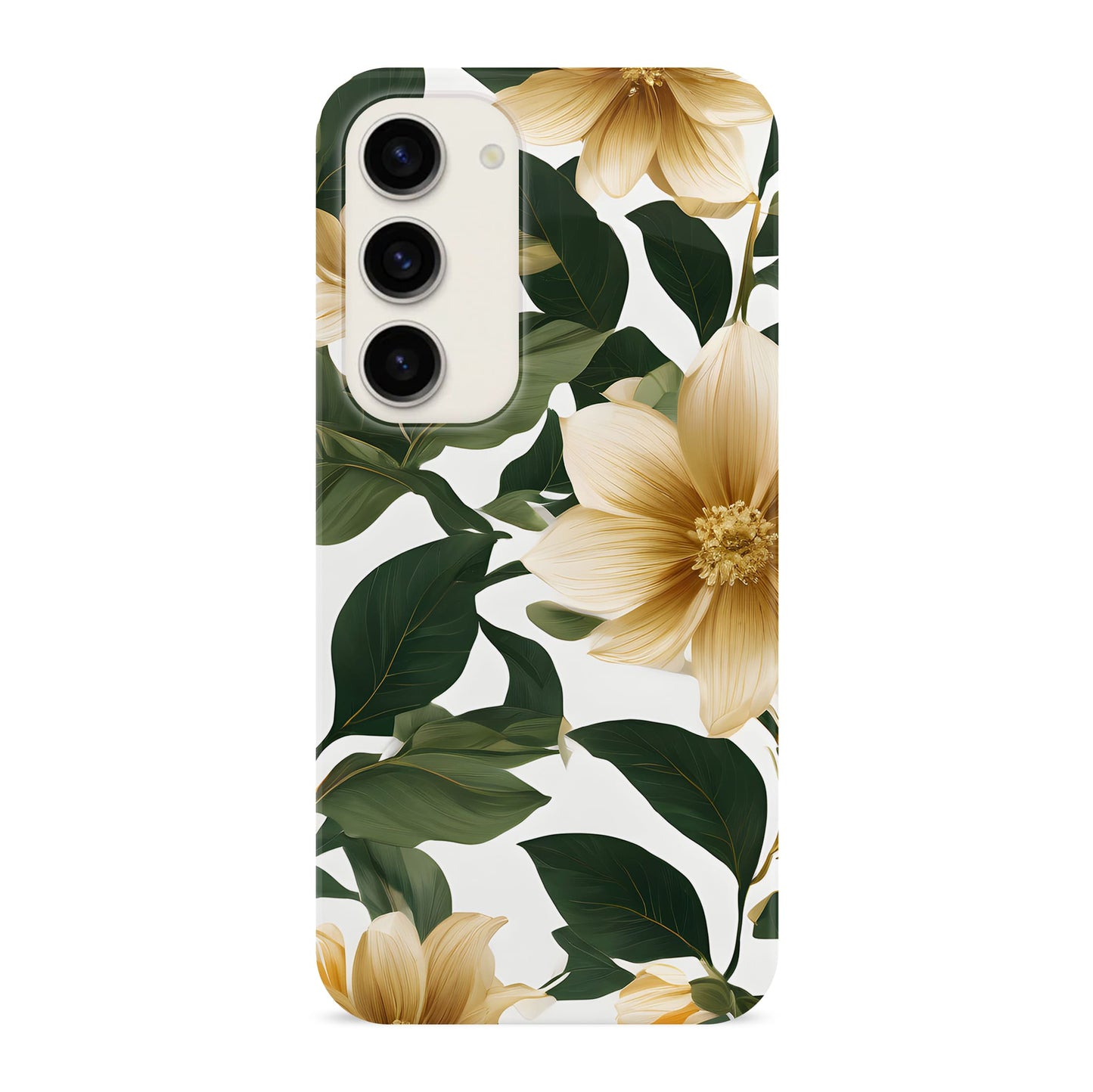 Gold and Green Floral Print Case Phone Case