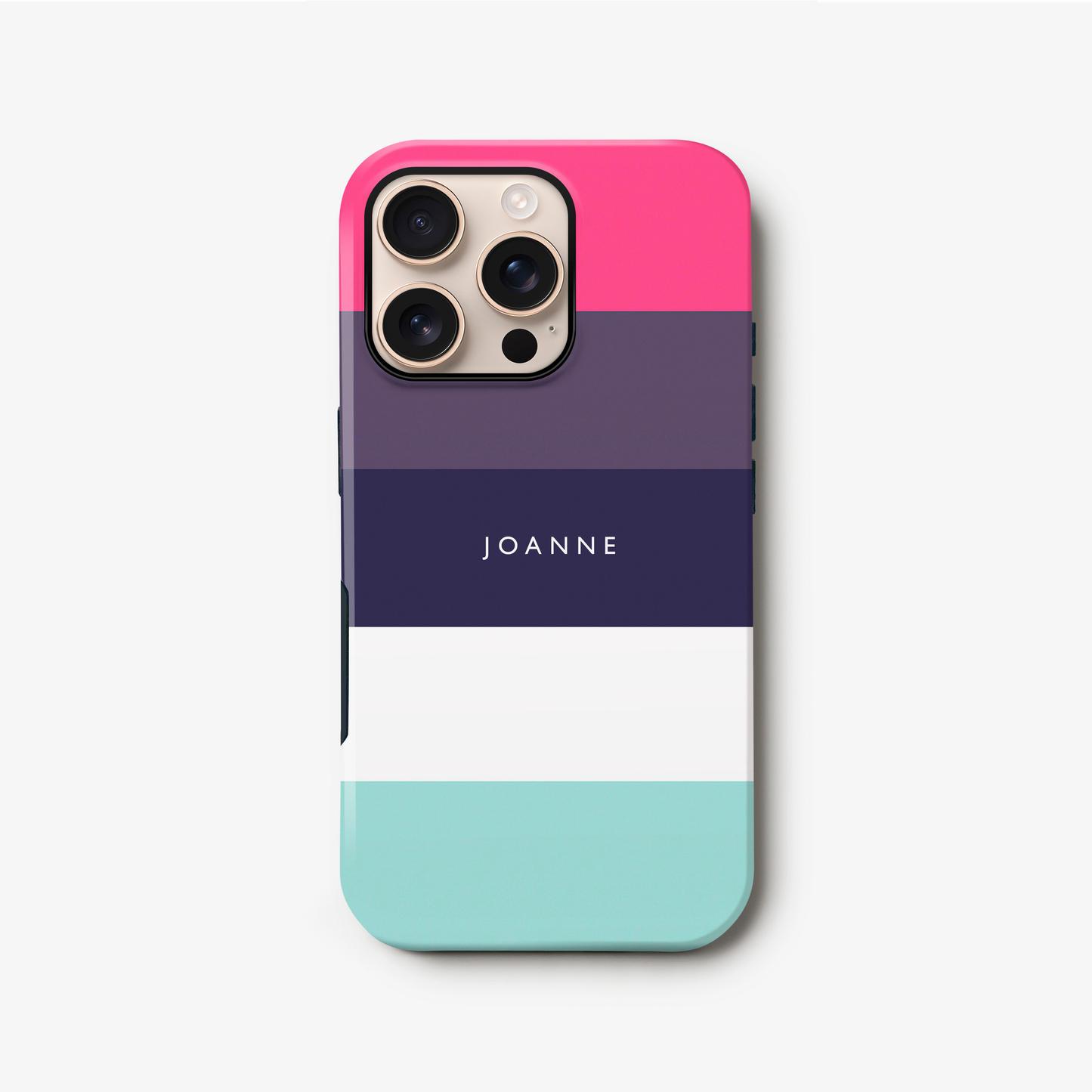 Pink Purple Grape Stripe Phone Case iPhone 16 Pro Phone Case