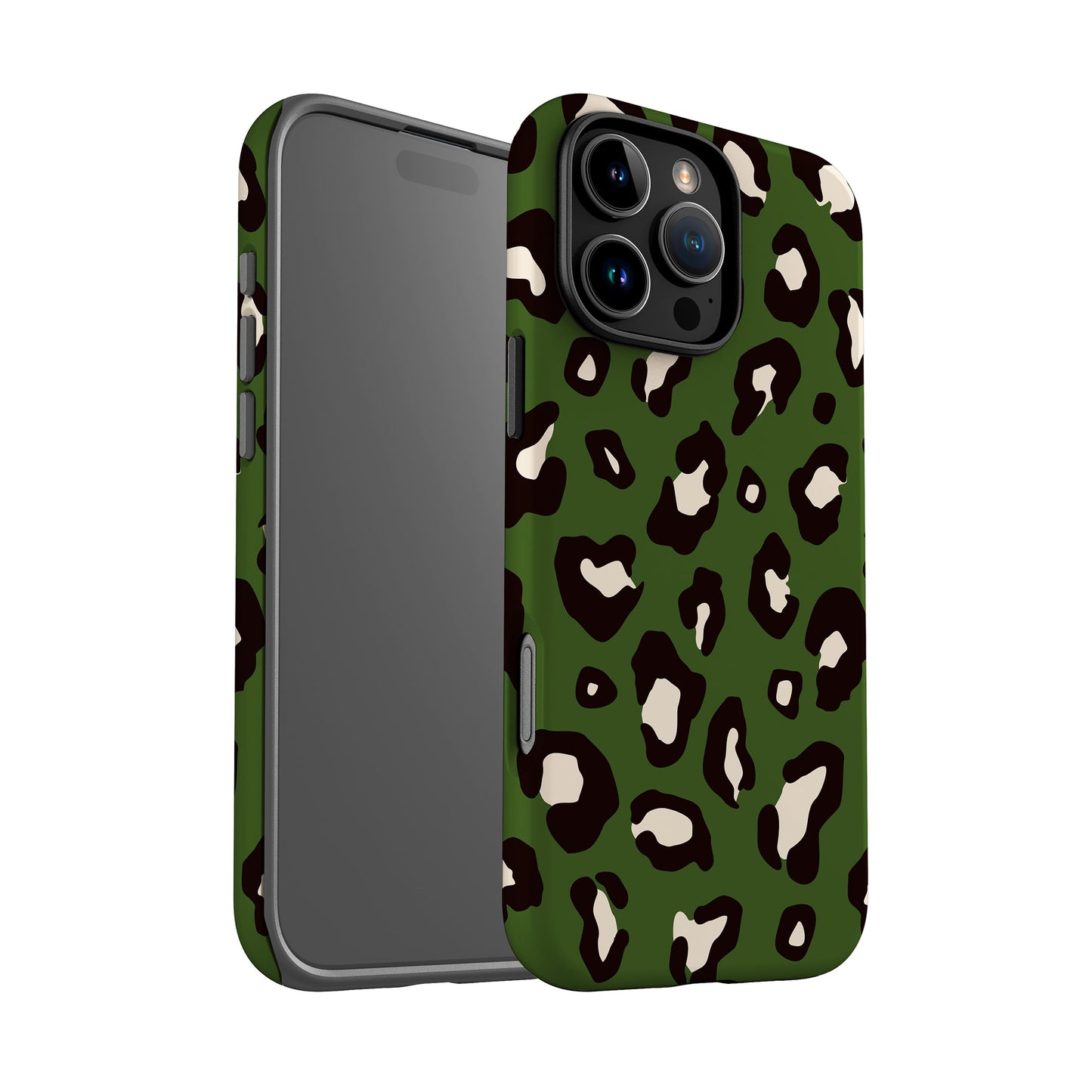 Dark Green Leopard Print Case