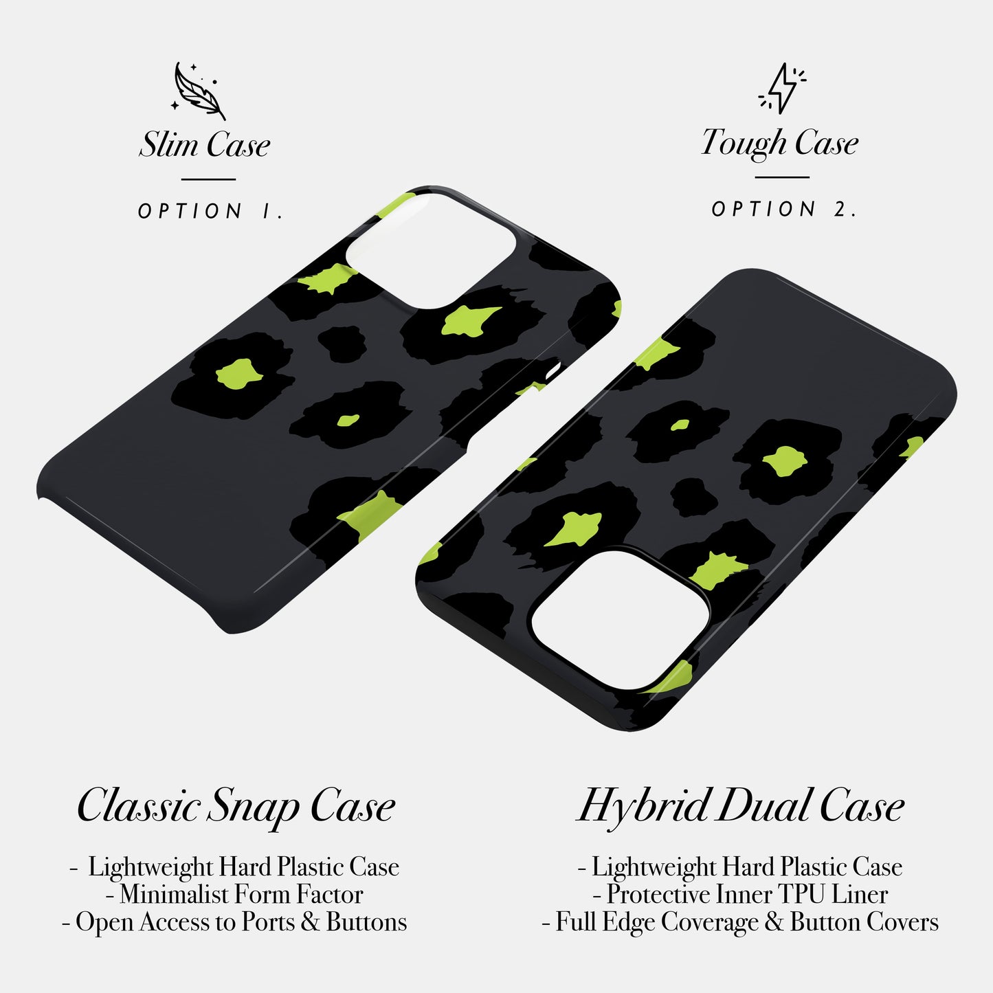 Green Grey Leopard Print Case Phone Case