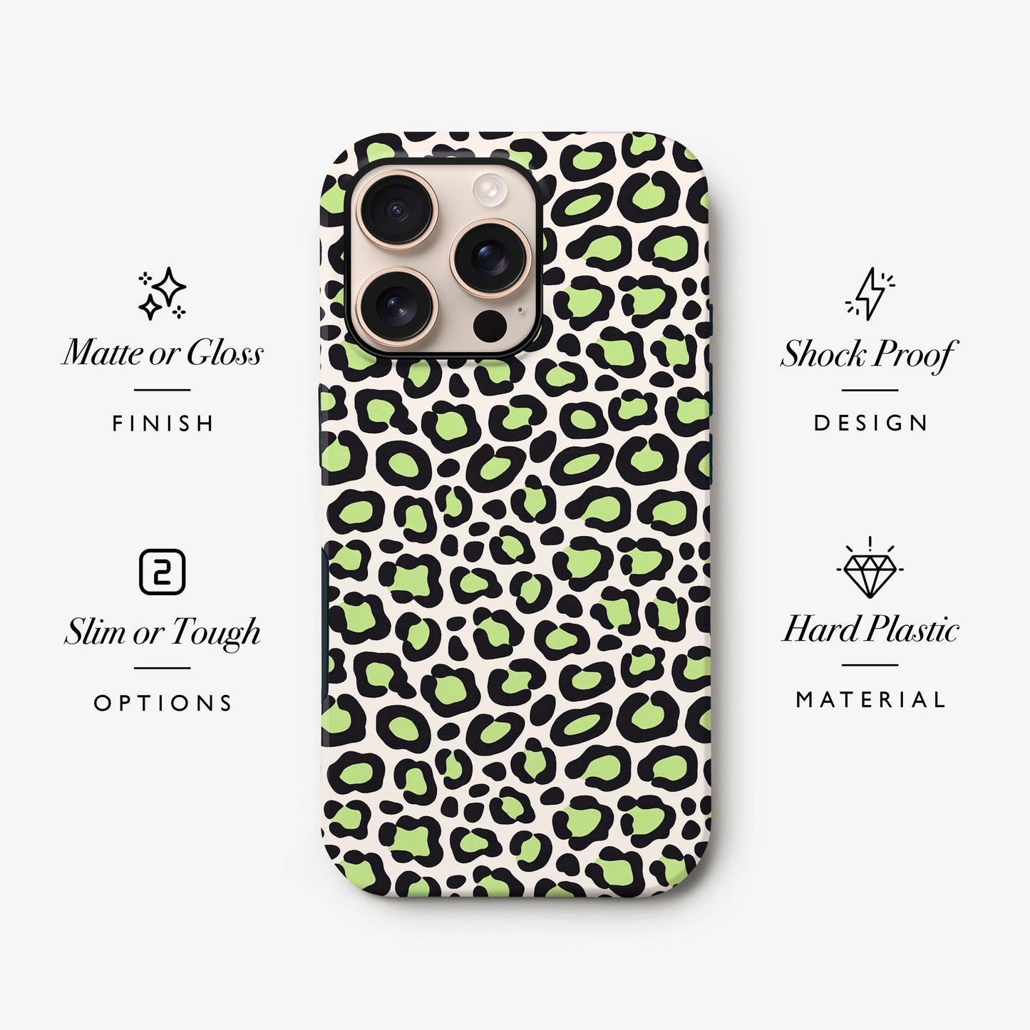 Modern Green Leopard Print Case Phone Case