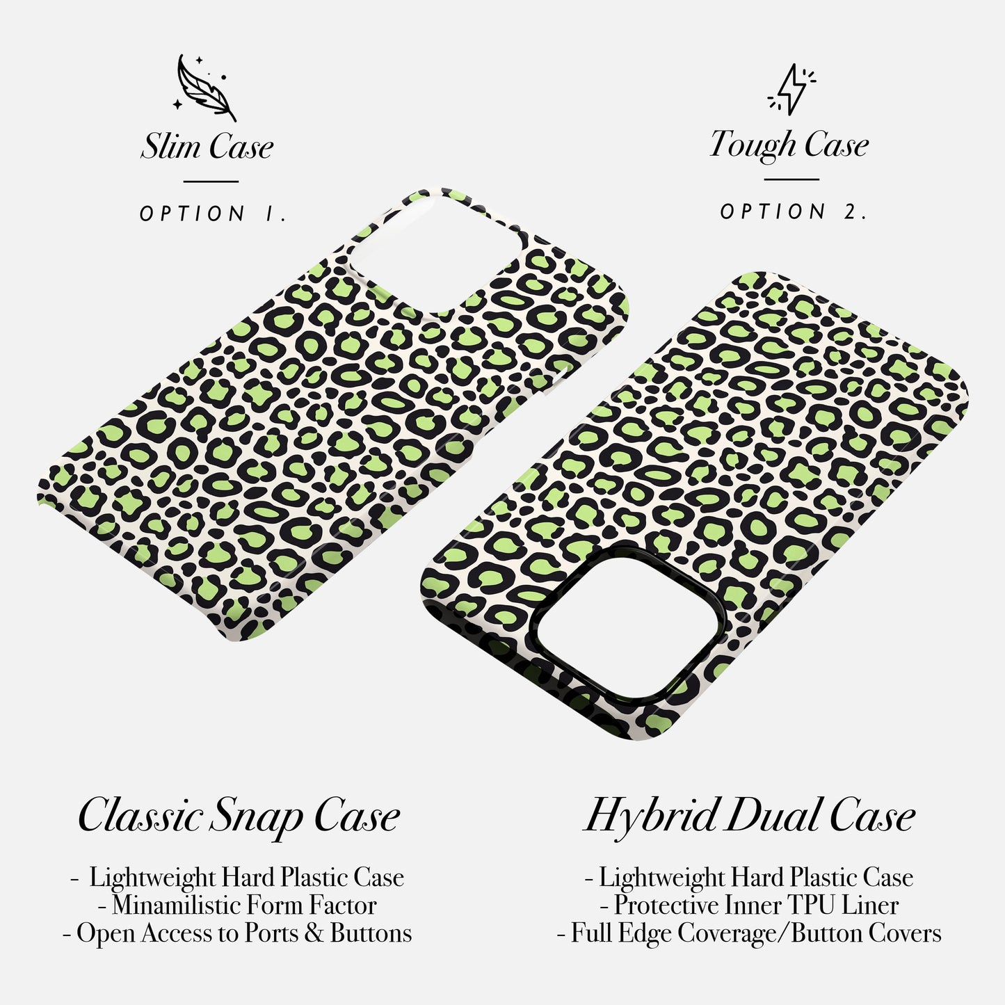 Modern Green Leopard Print Case Phone Case