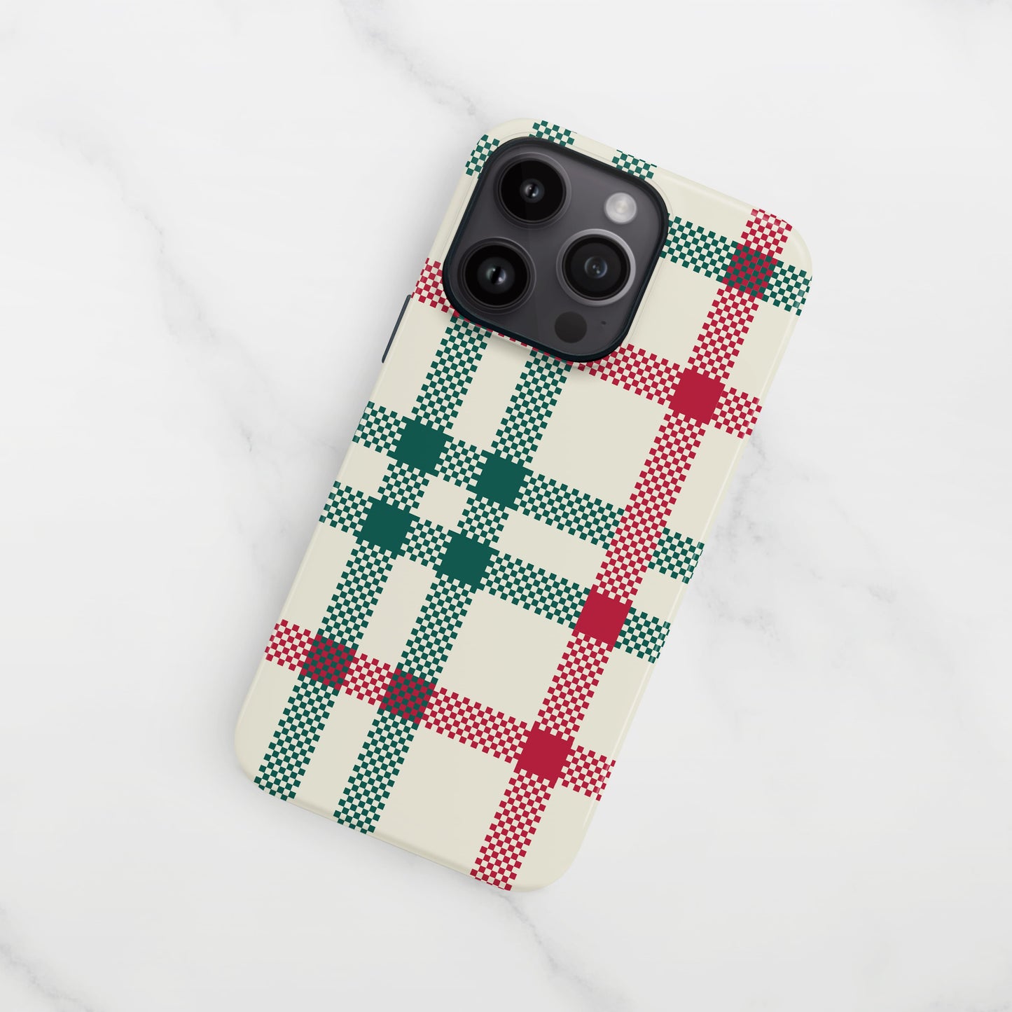 Green Red Plaid Pattern Phone Case Phone Case
