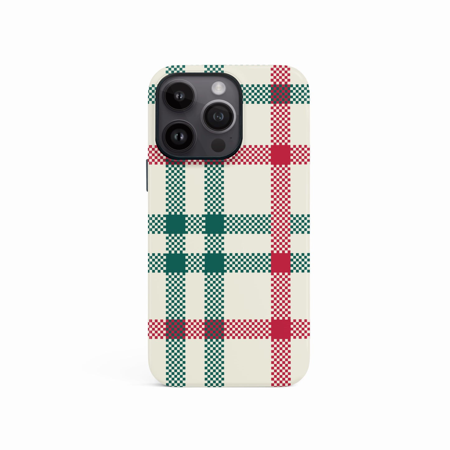 Green Red Plaid Pattern Phone Case iPhone 16 Pro Phone Case