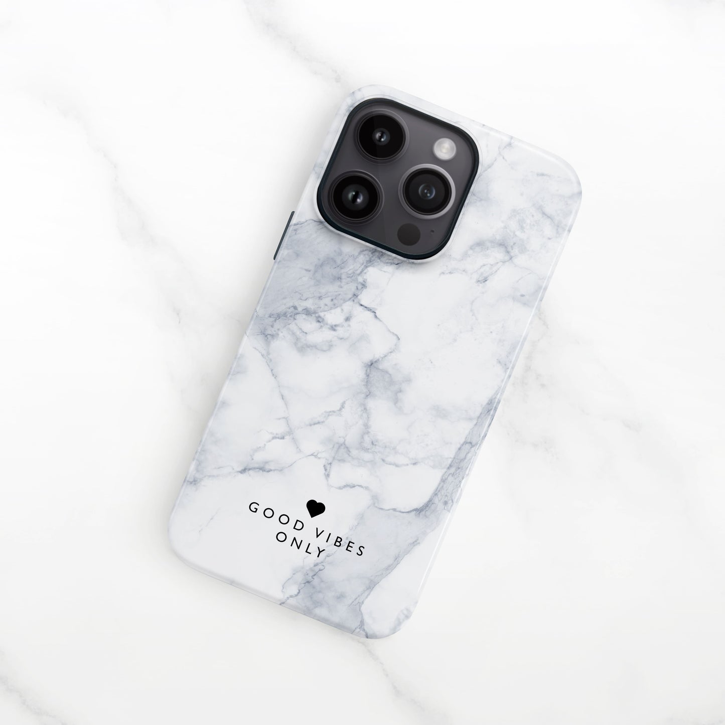 Personalised Text White Marble Magsafe Case iPhone 16 Pro Phone Case