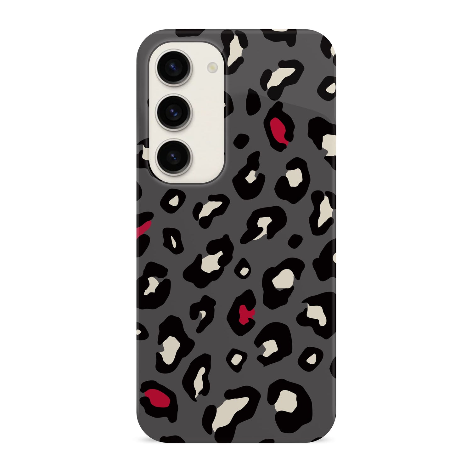 Red and Dark Grey Leopard Print Case Phone Case