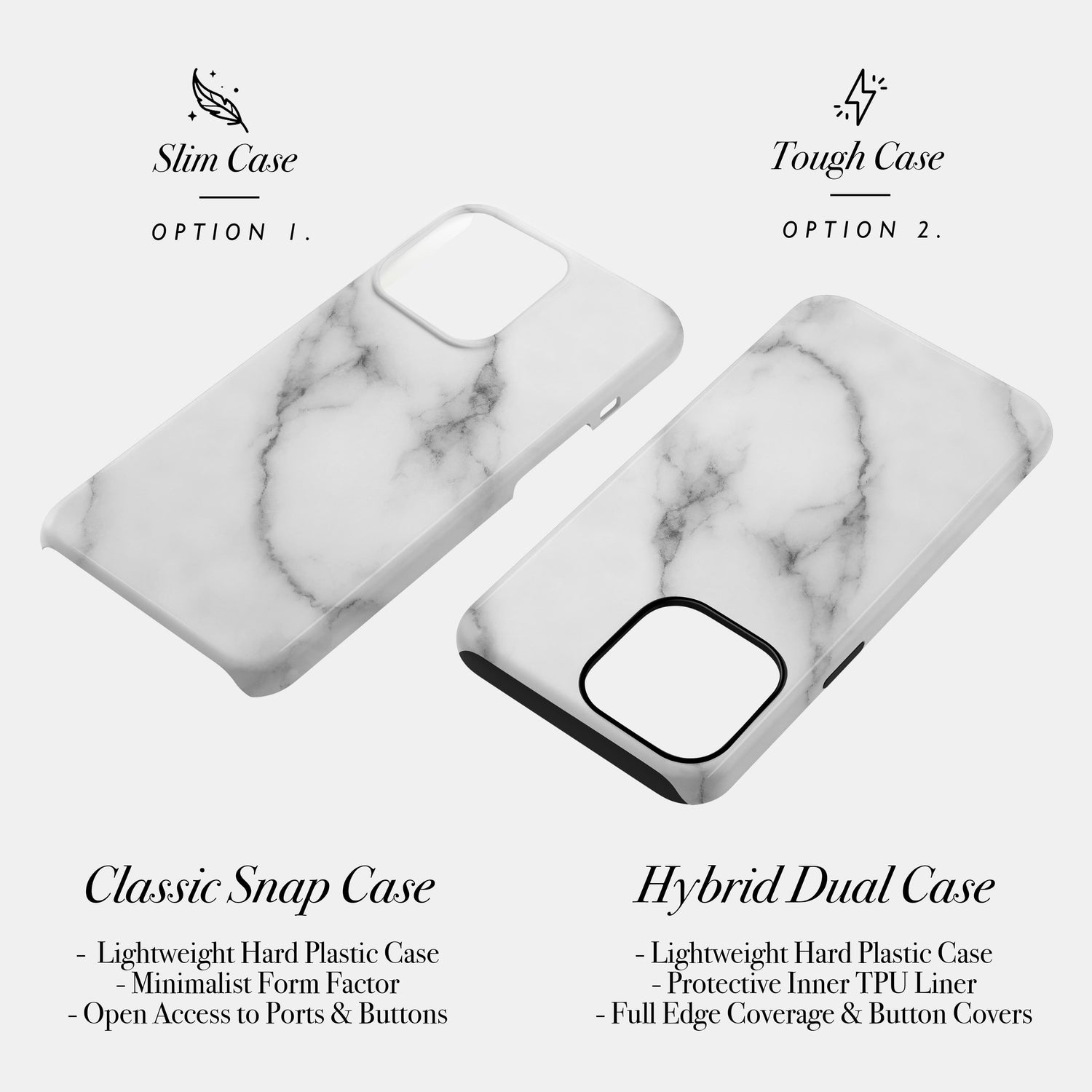 Grey Heart Marble Phone Case Phone Case