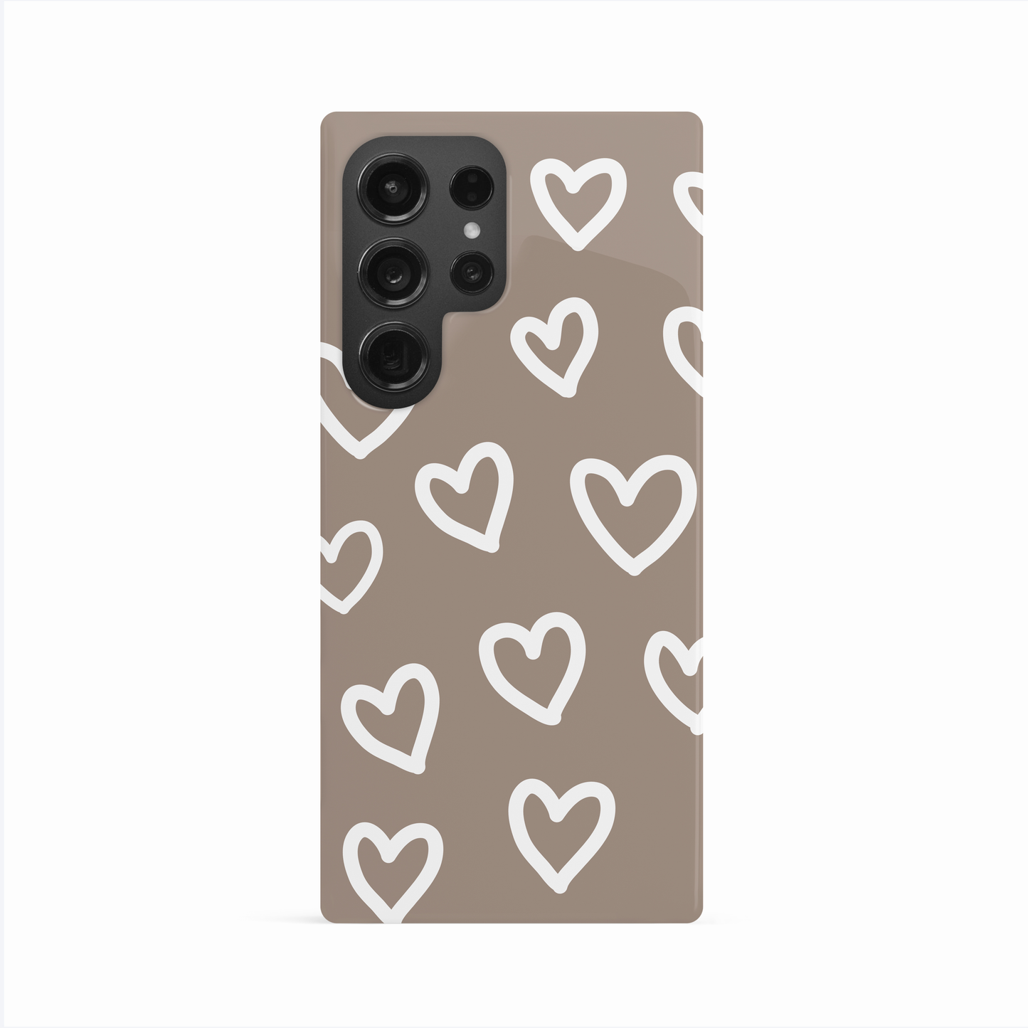 Neural Brown Heart Pattern Phone Case Phone Case