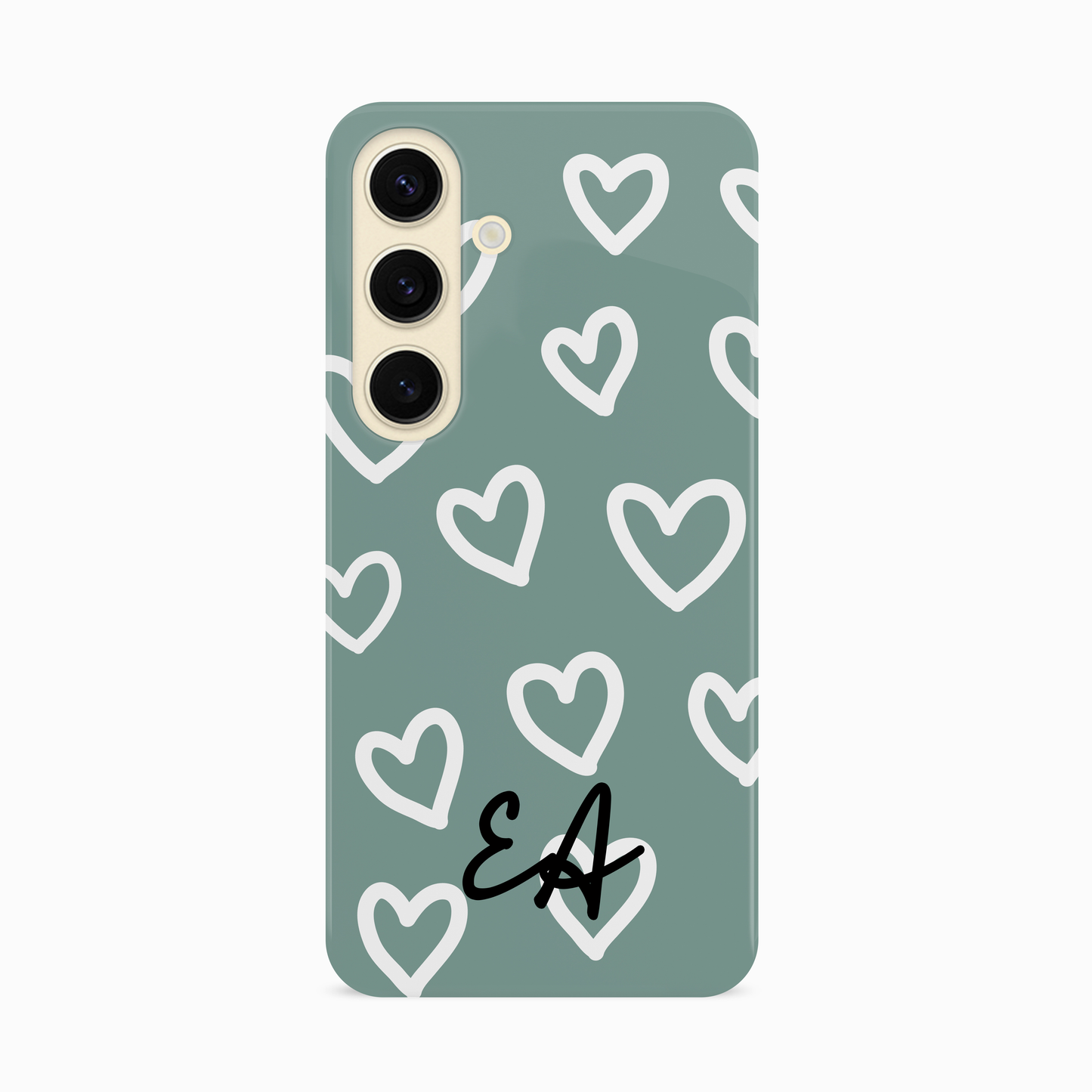 Personalised Teal Heart Pattern Phone Case Phone Case