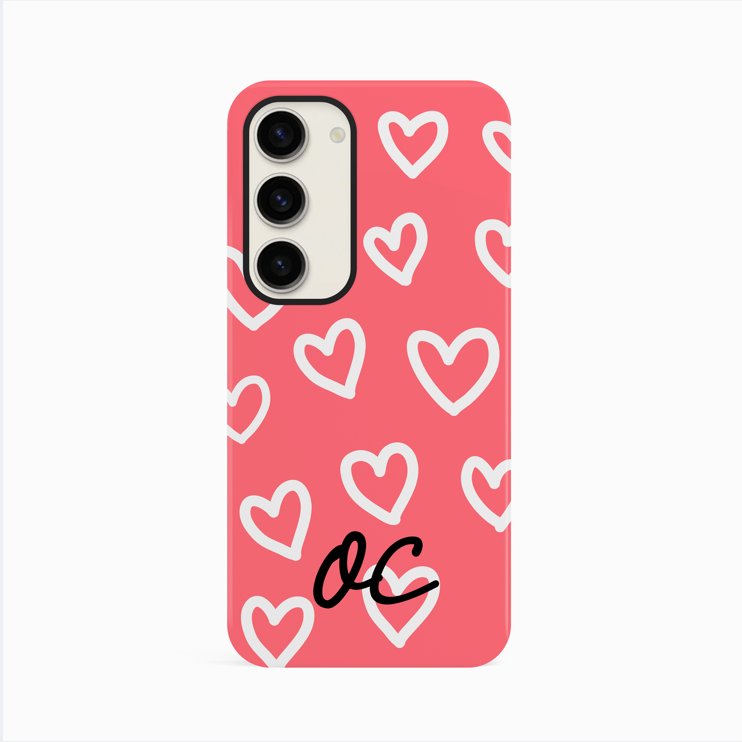 Personalised Coral Heart Pattern Case Phone Case