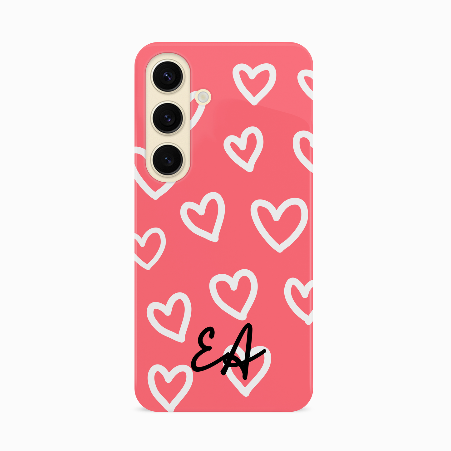 Personalised Coral Heart Pattern Case Phone Case