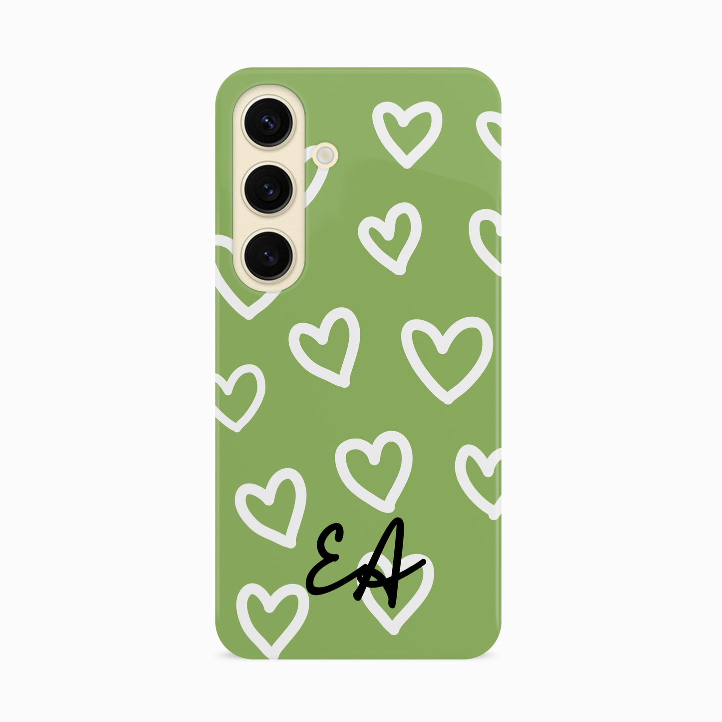Personalised Green Heart Pattern Case Phone Case