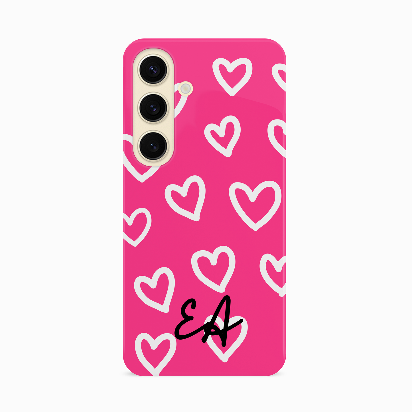 Personalised Pink Heart Doodle Pattern Case Phone Case