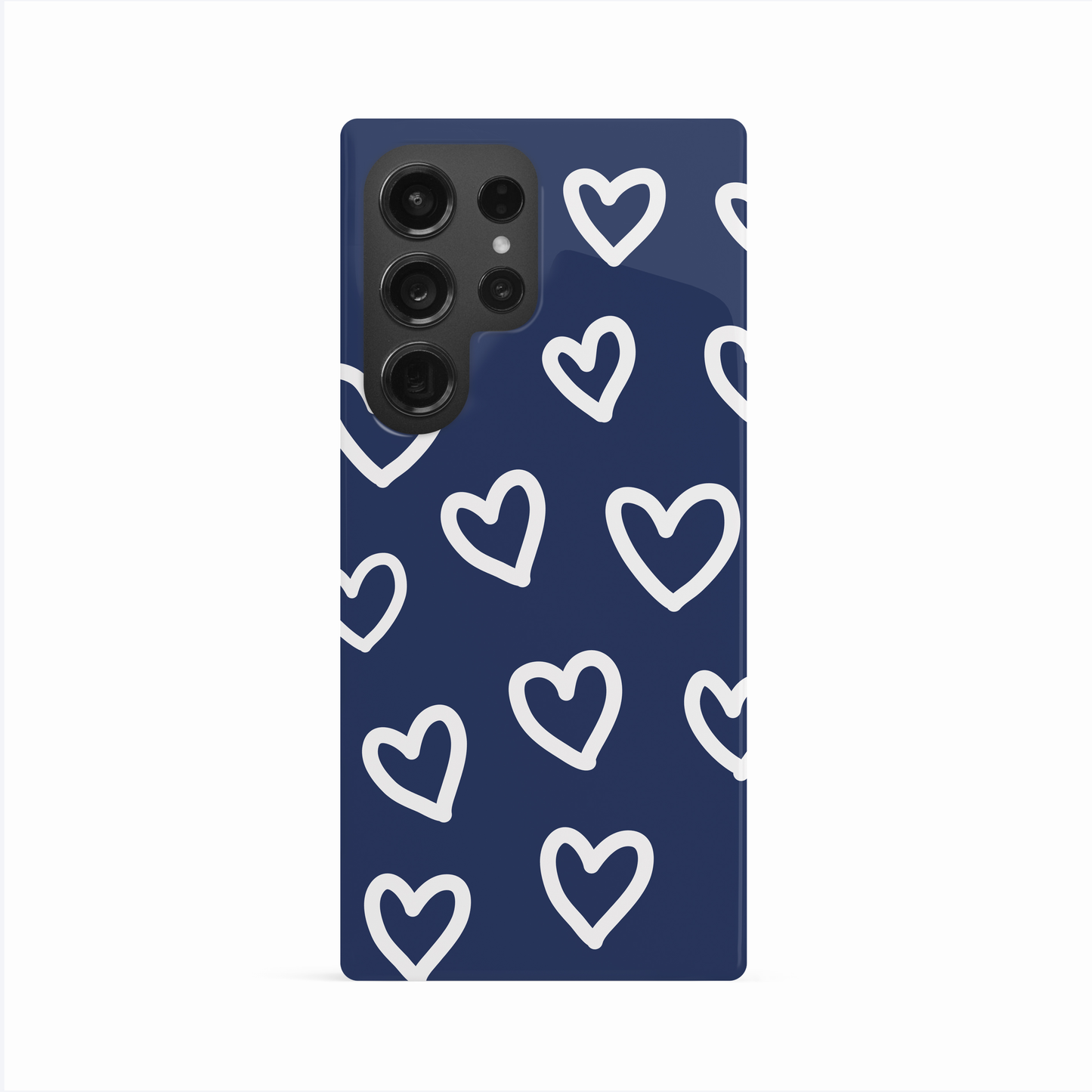 Navy Blue Heart Pattern Case Phone Case