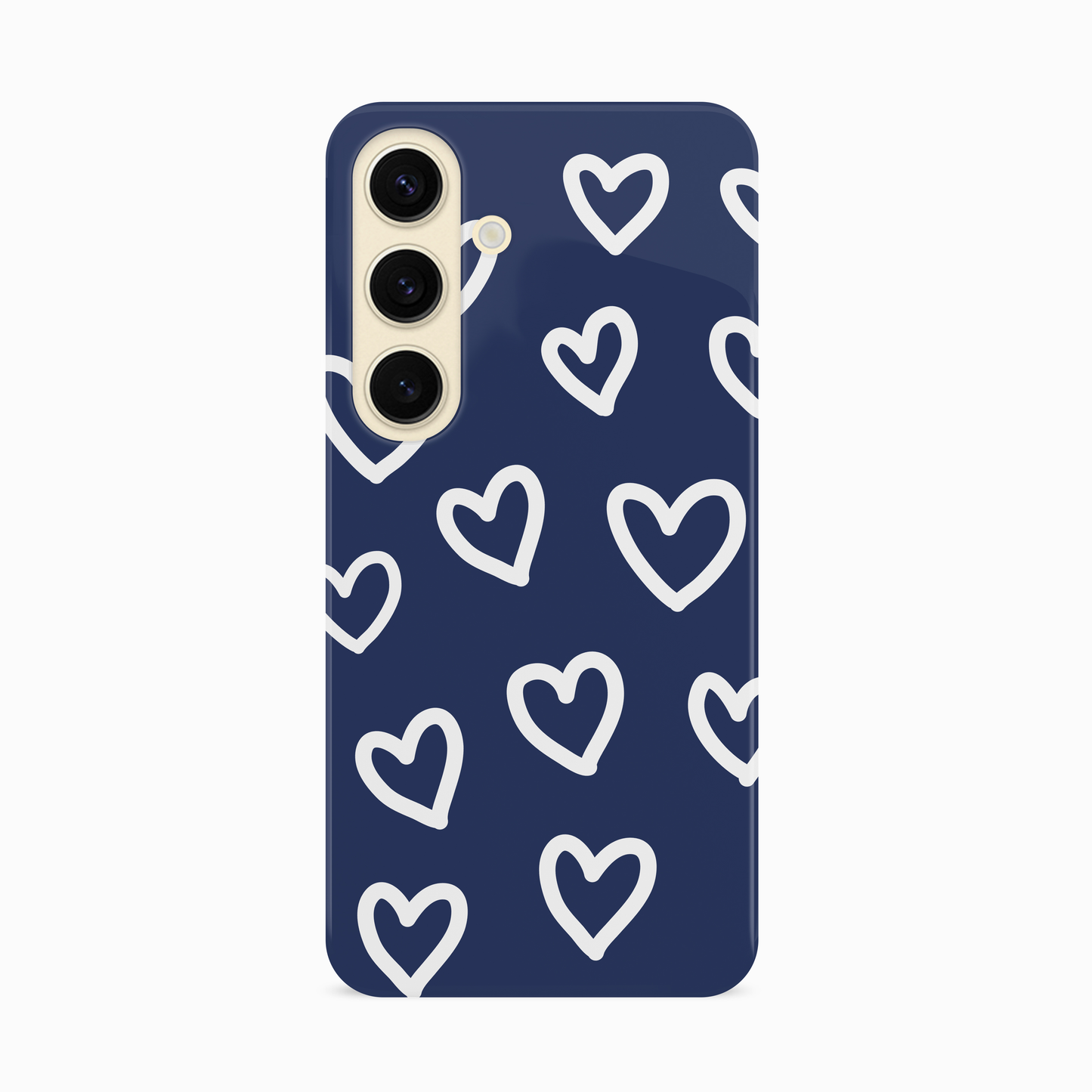 Navy Blue Heart Pattern Case Phone Case