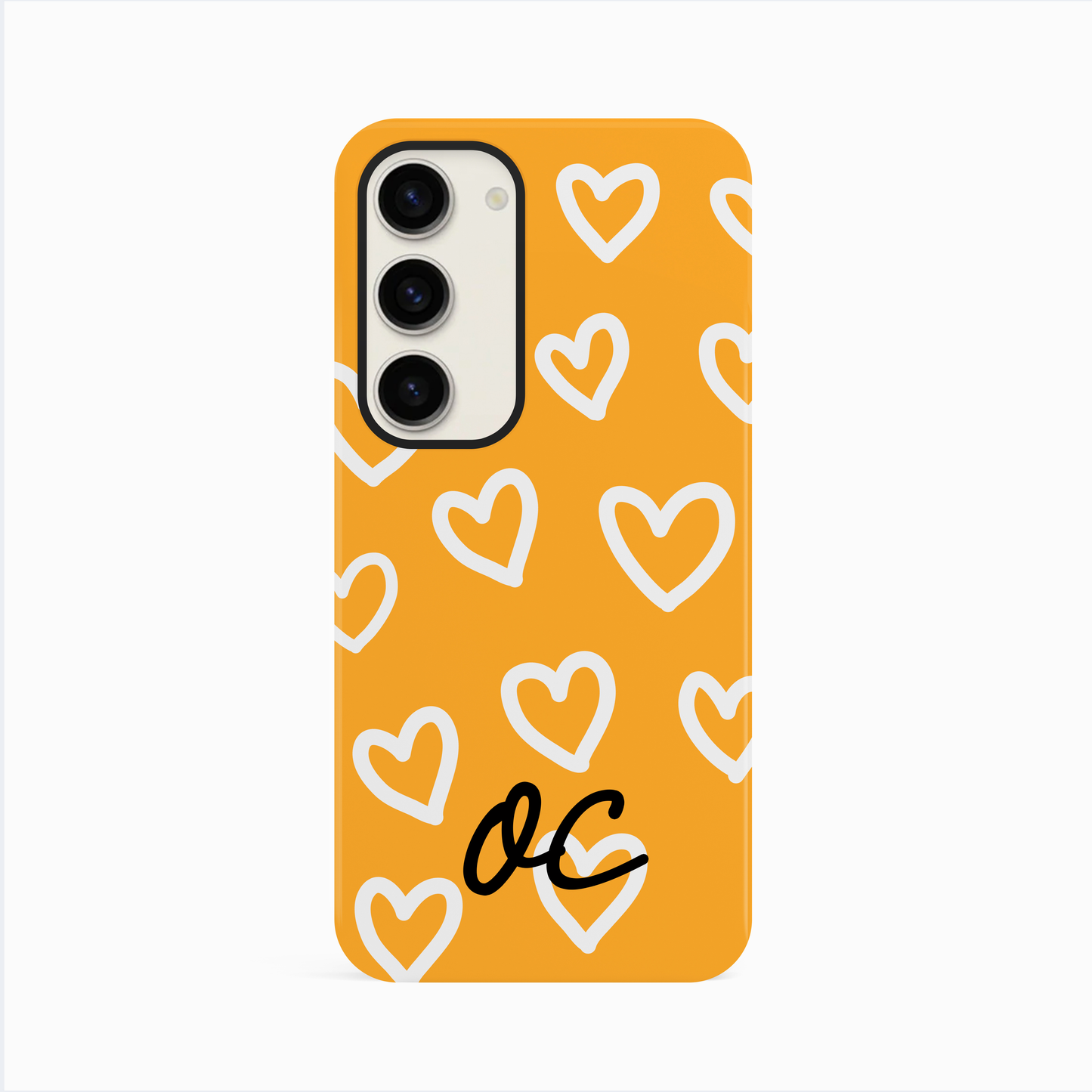 Personalised Yellow Heart Pattern Case Phone Case