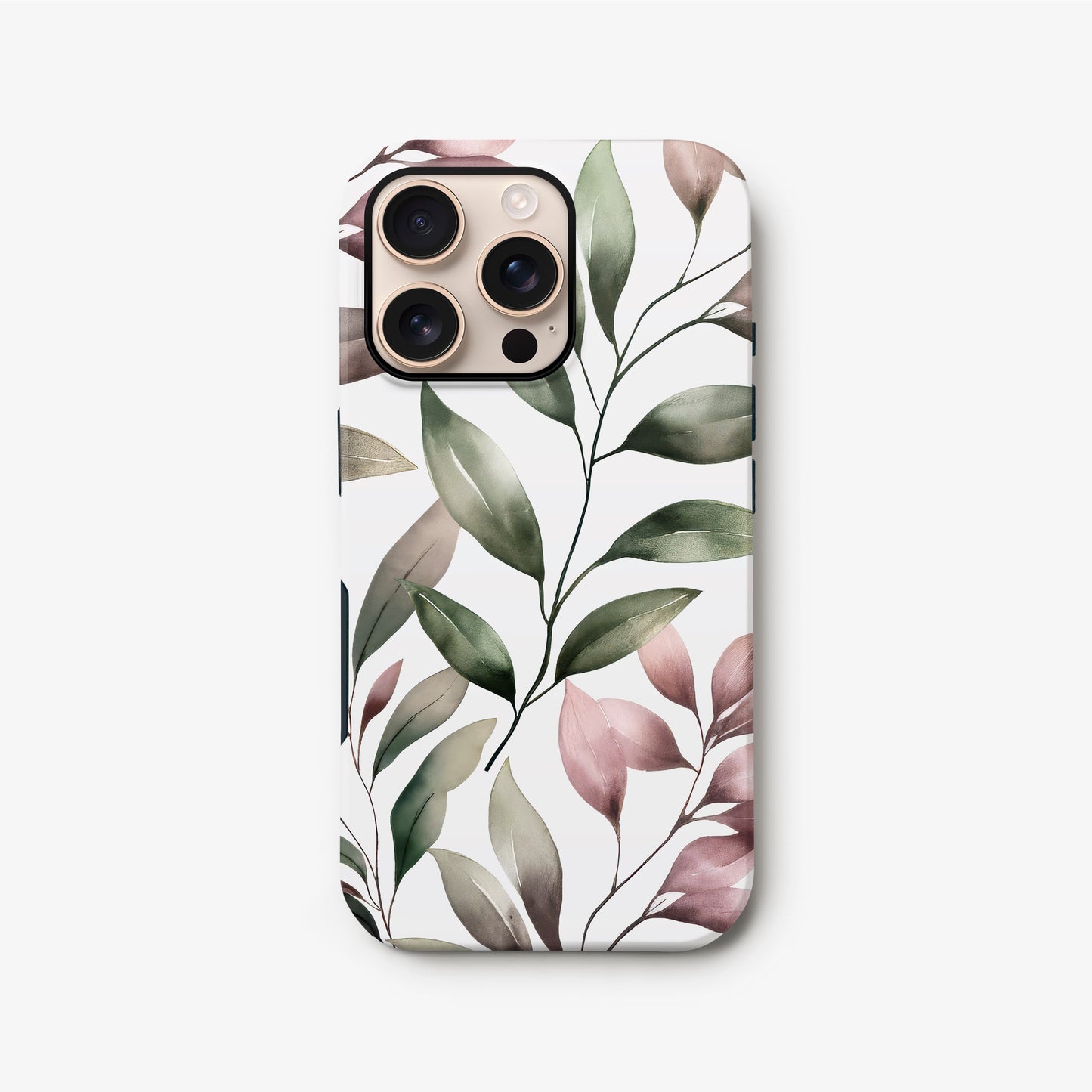 Leaf Pattern Floral Print Case iPhone 16 Phone Case
