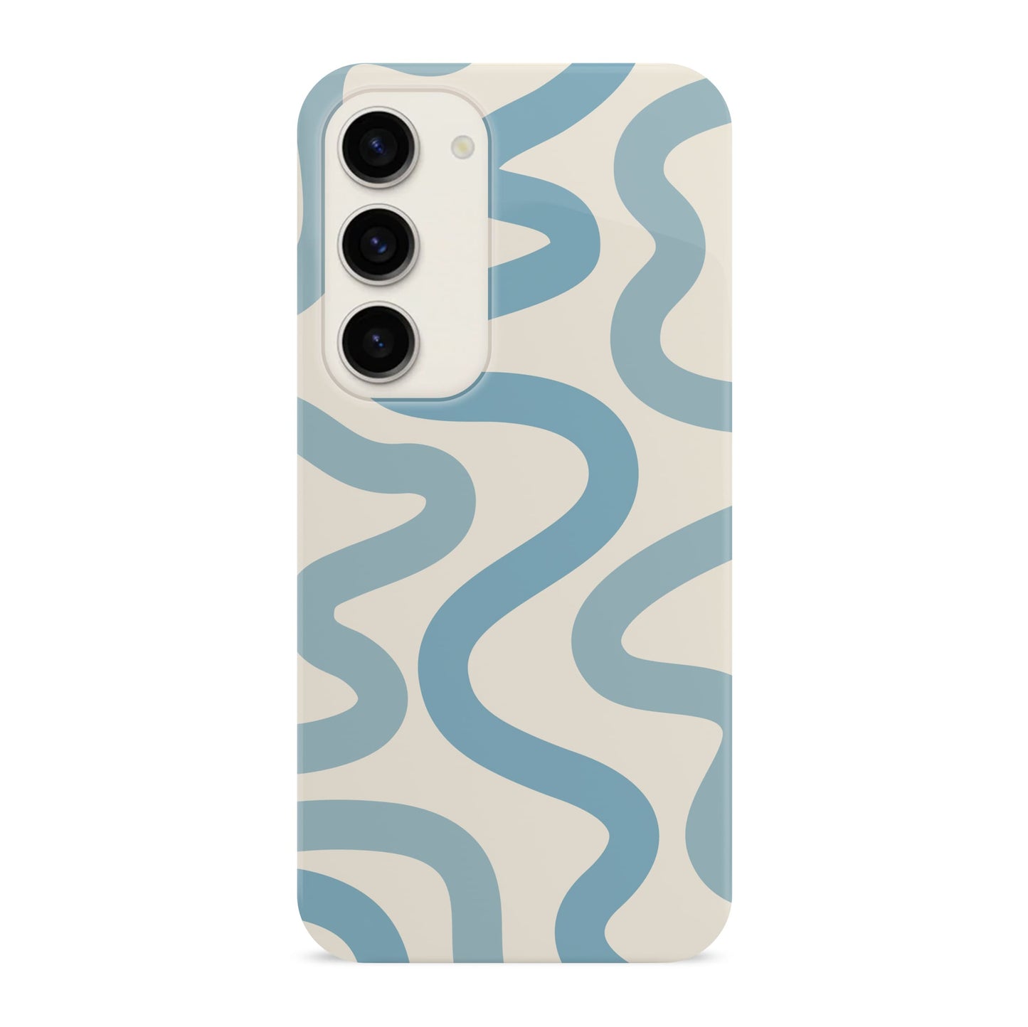 Light Blue Wavy Pattern Print Case Phone Case