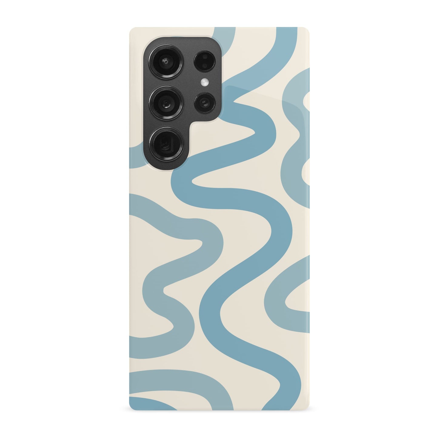 Light Blue Wavy Pattern Print Case Phone Case