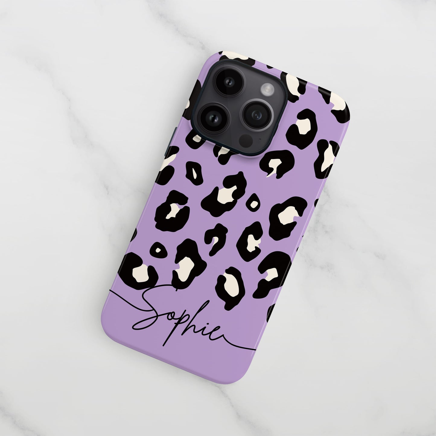 Custom Light Purple Leopard Print Phone Case Phone Case