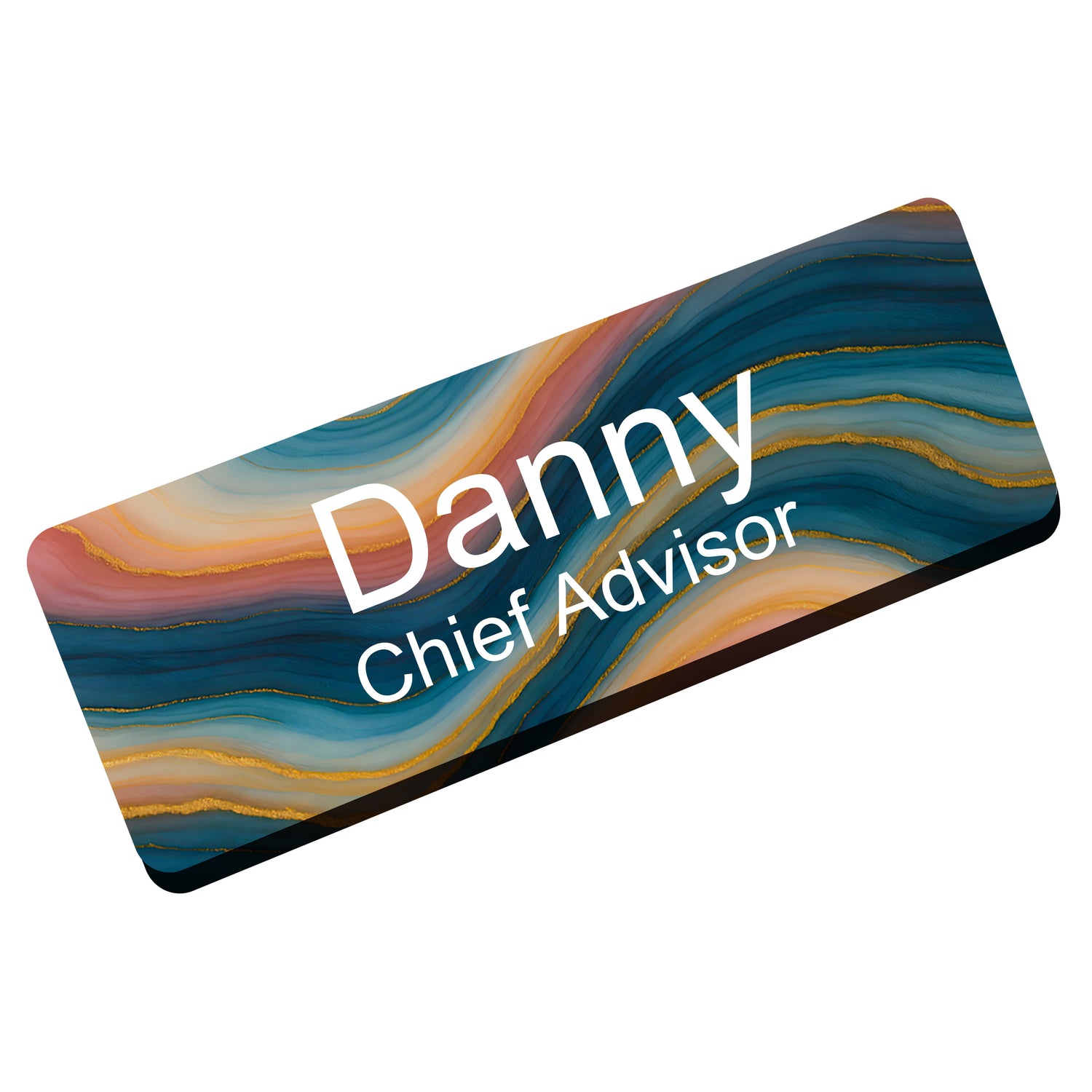 Custom Marble Print Name Badge Name Badge
