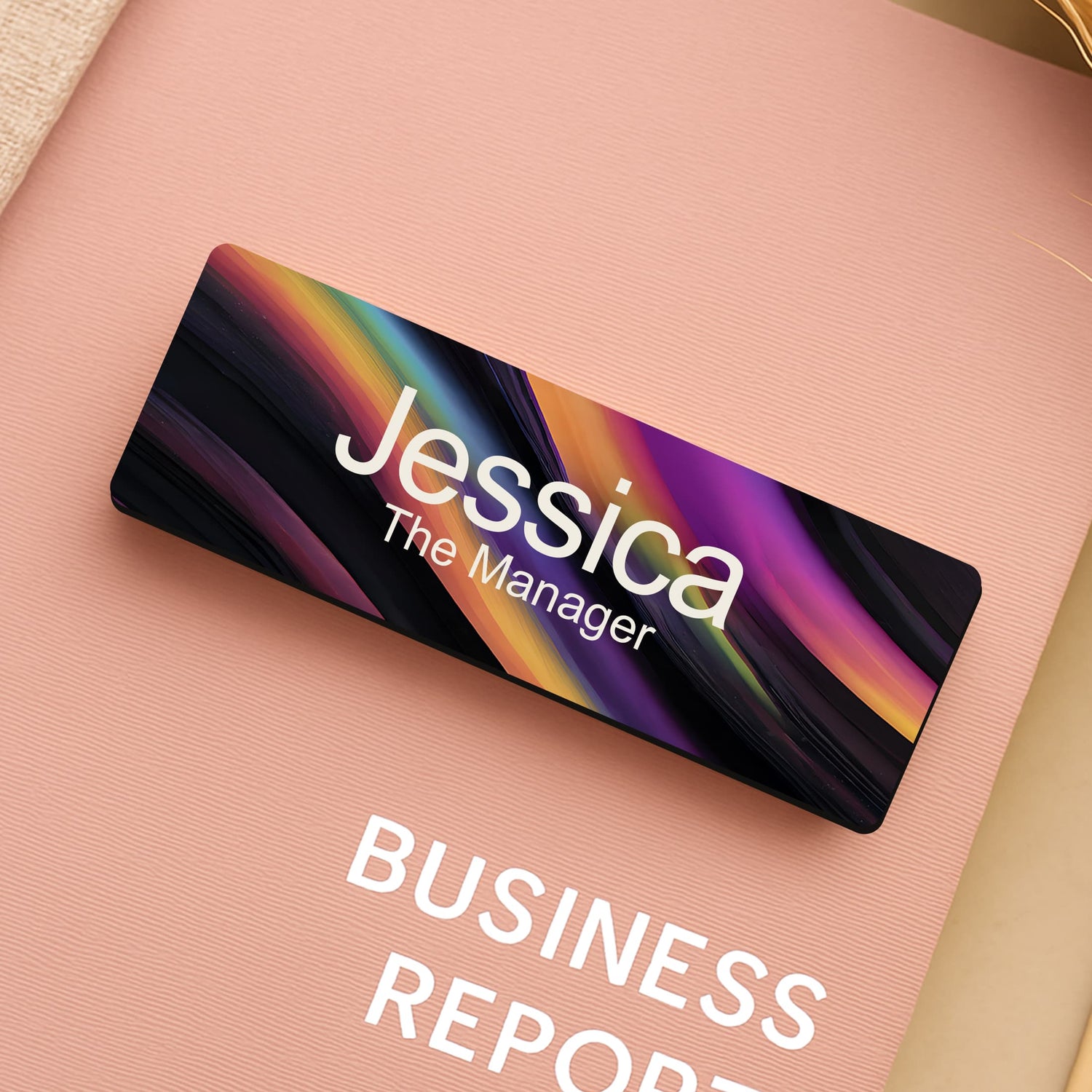 Custom Marble Print Name Badge Name Badge