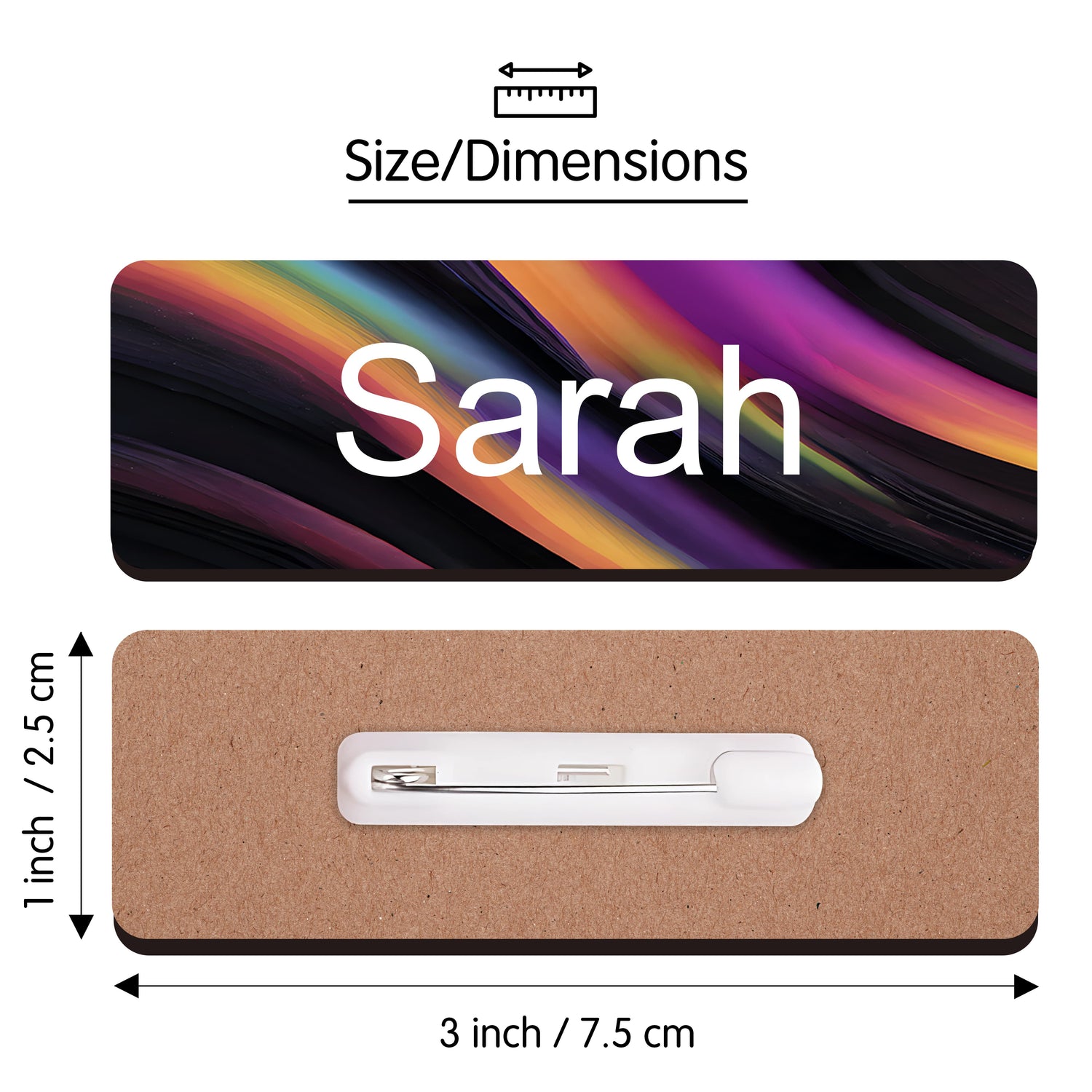 Custom Marble Print Name Badge Name Badge