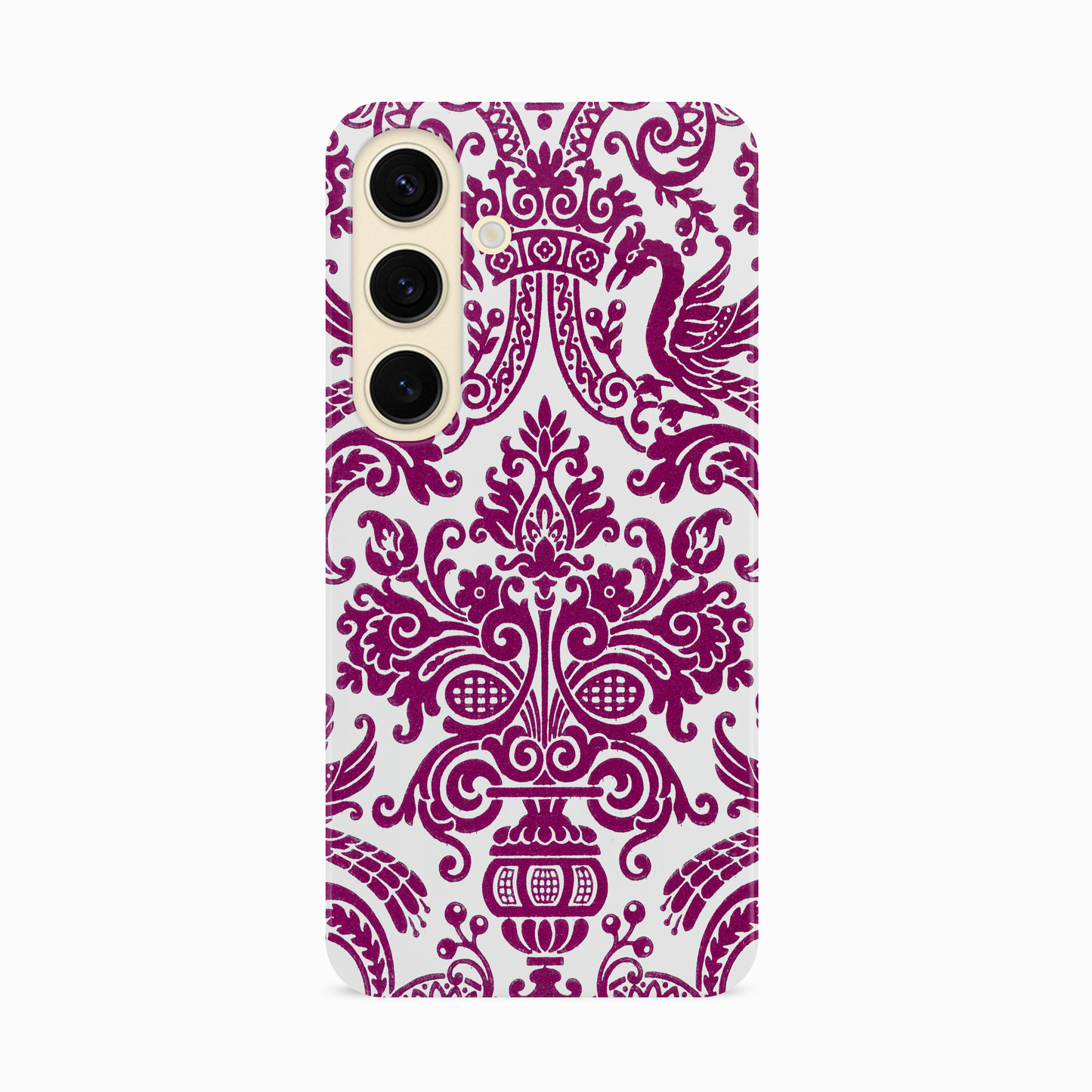 Personalised Burgundy Damask Floral Case Phone Case